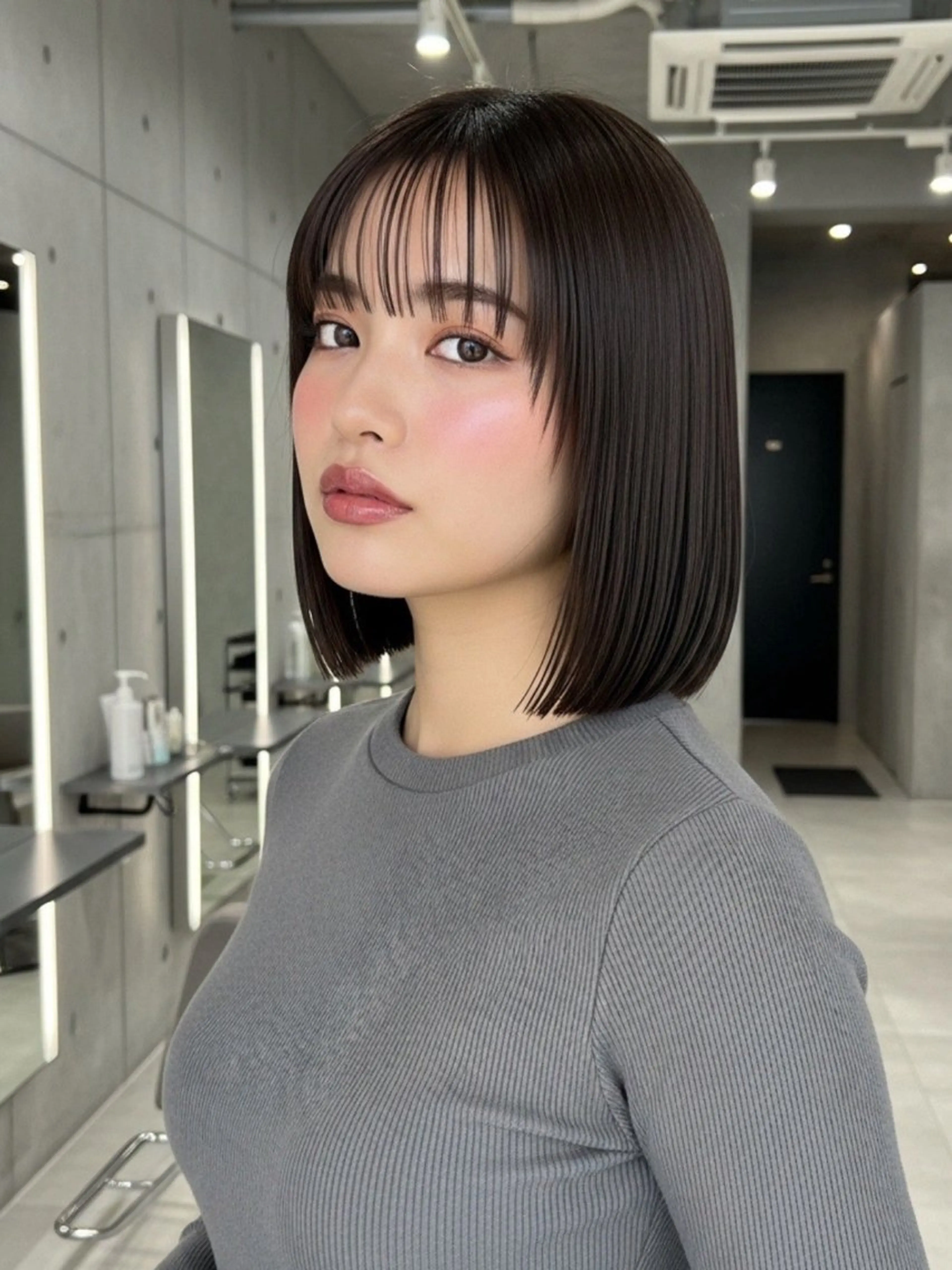 ミディアム 似合わせボブ✖️ 韓国レイヤー✨小関のヘアスタイル