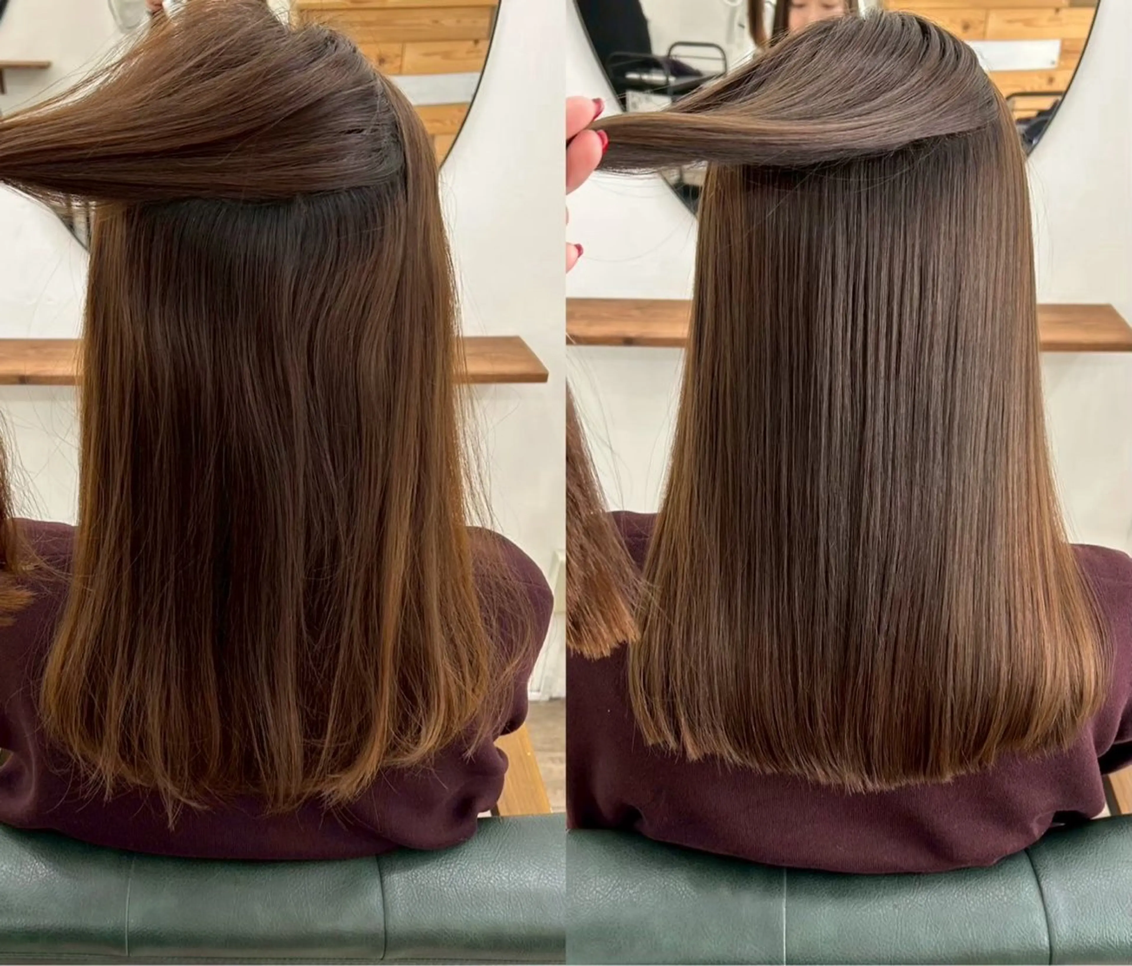 セミロング くせ毛 髪質改善 縮毛矯正 縮毛矯正 MaRlen所属・藤田 莉々子のヘアスタイル