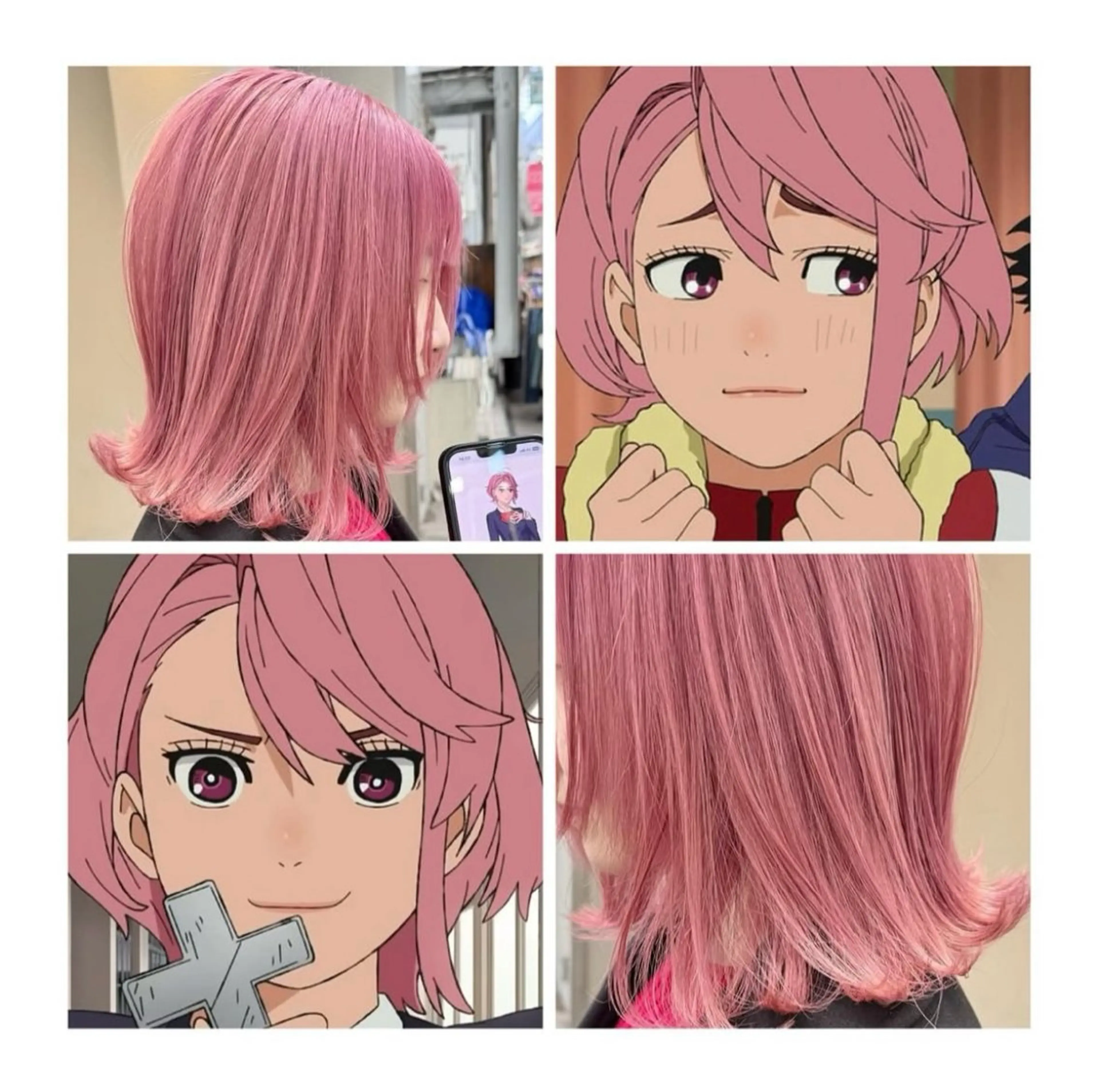 ミディアム カラー ピンクカラー ヘアカラー GARU-ガル-所属・TSUNO🦖 派手髪/オタク美容師のヘアスタイル