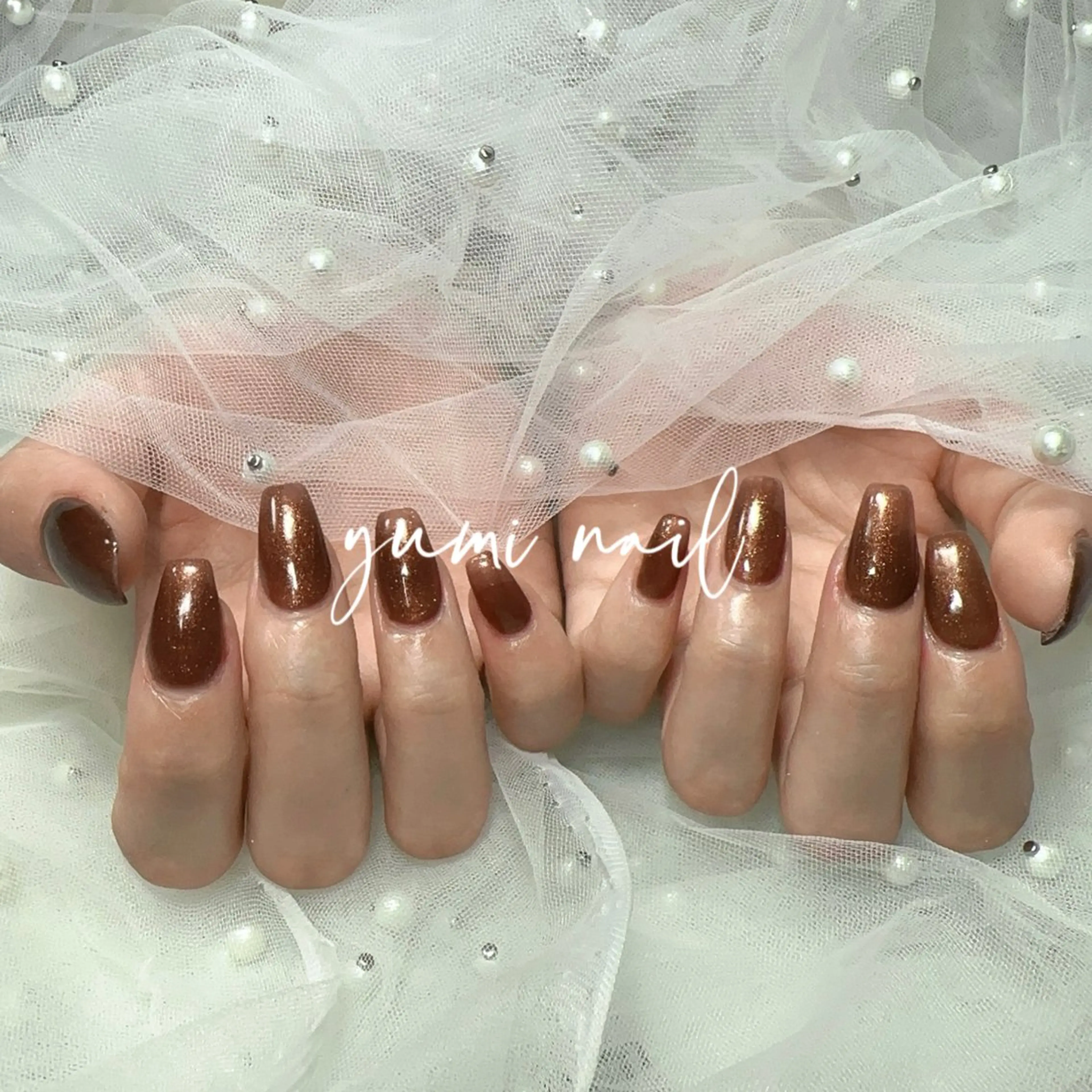 ネイル 𝐲𝐮𝐦𝐢🎀 長さ出しデザイン専門のネイルデザイン