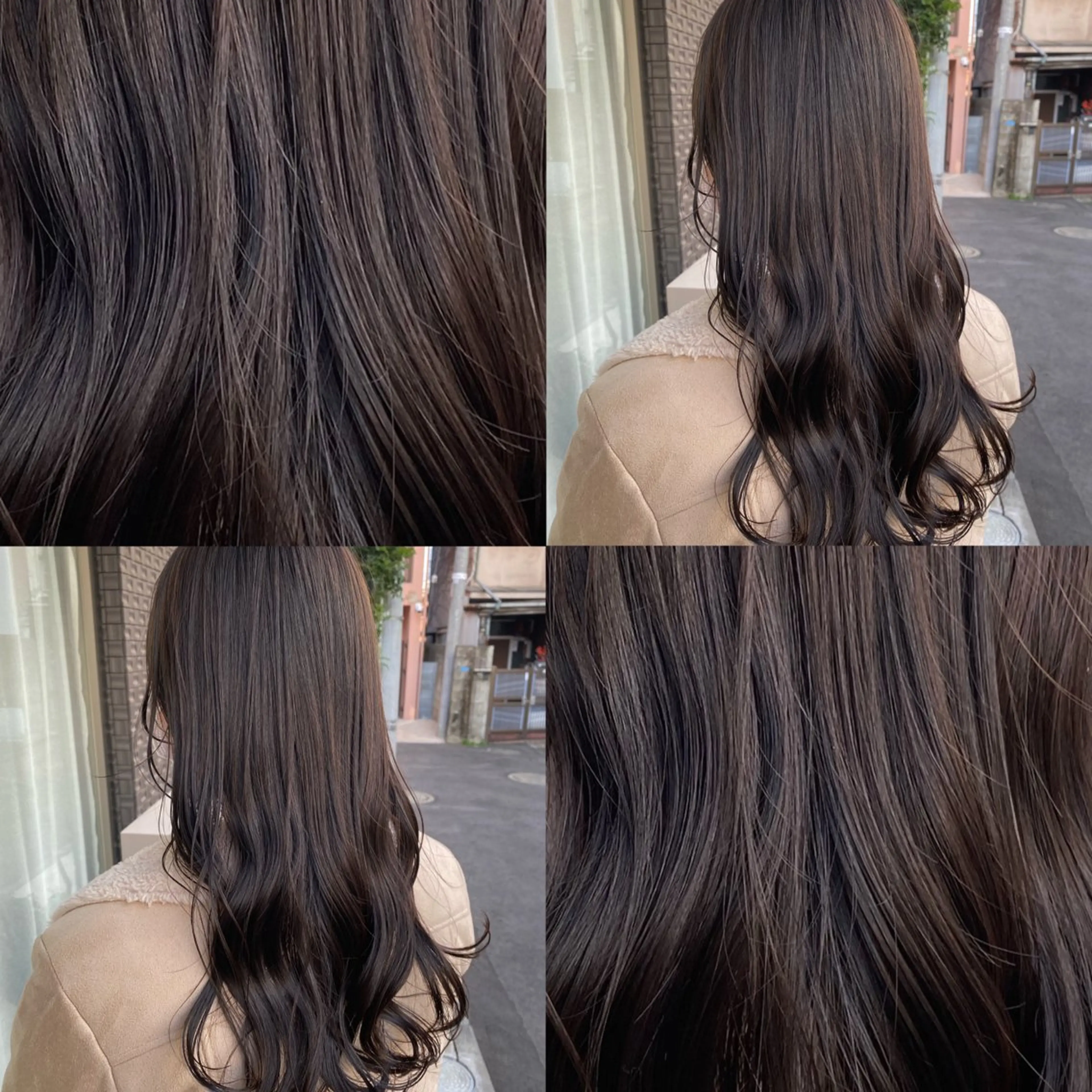 ロング カラー ブリーチ グレージュ ブリーチなしカラー グレージュ/透明感/ 韓国ヘア/RISAのヘアスタイル