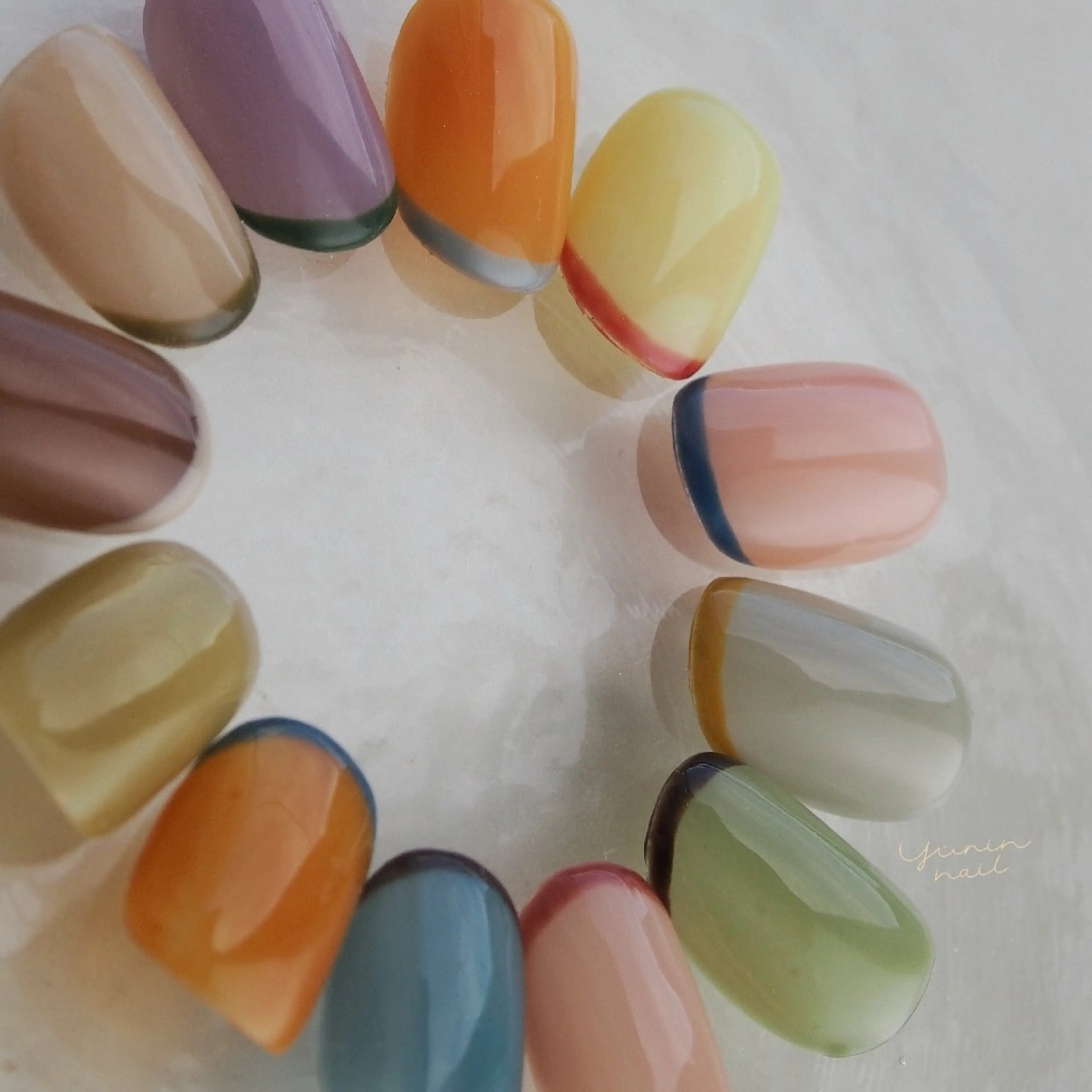 ネイル カジュアル フレンチネイル ショートネイル ショートネイル専門 yurin nailのネイルデザイン