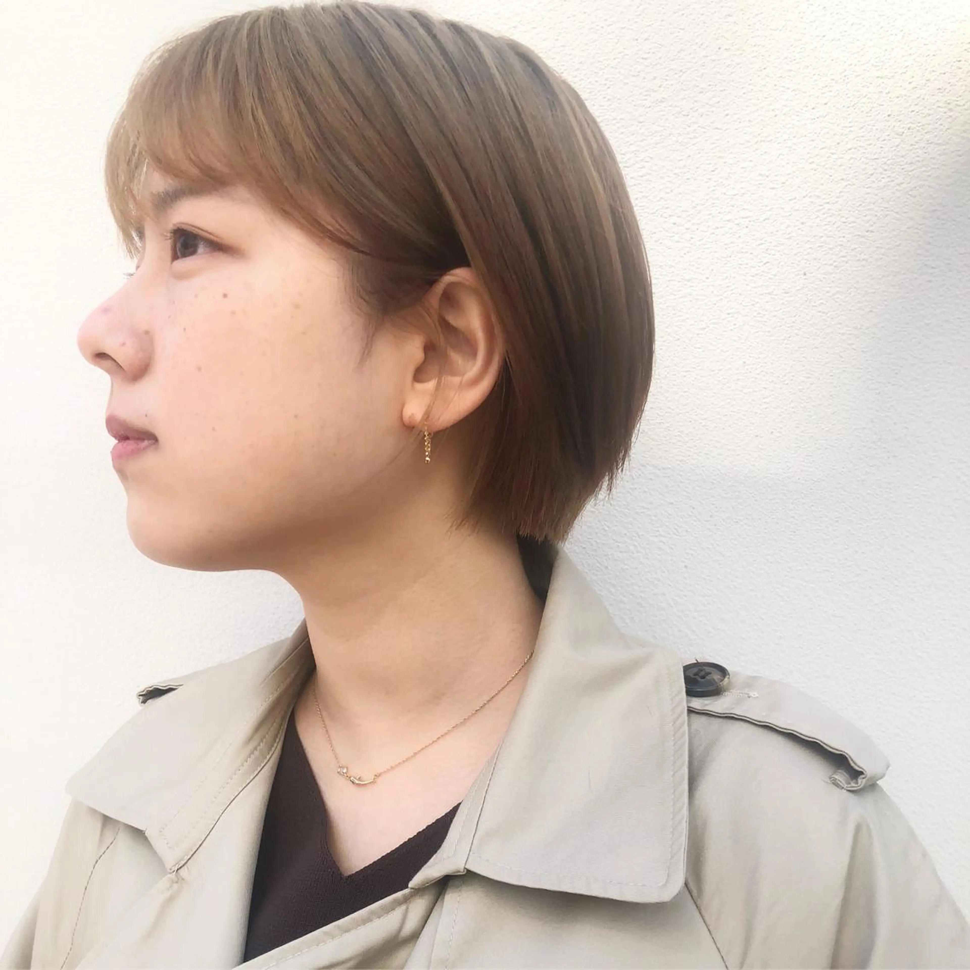 ショート カラー ベージュカラー オリーブベージュ welc所属・マンツーマン/ 藤代拓実のヘアスタイル