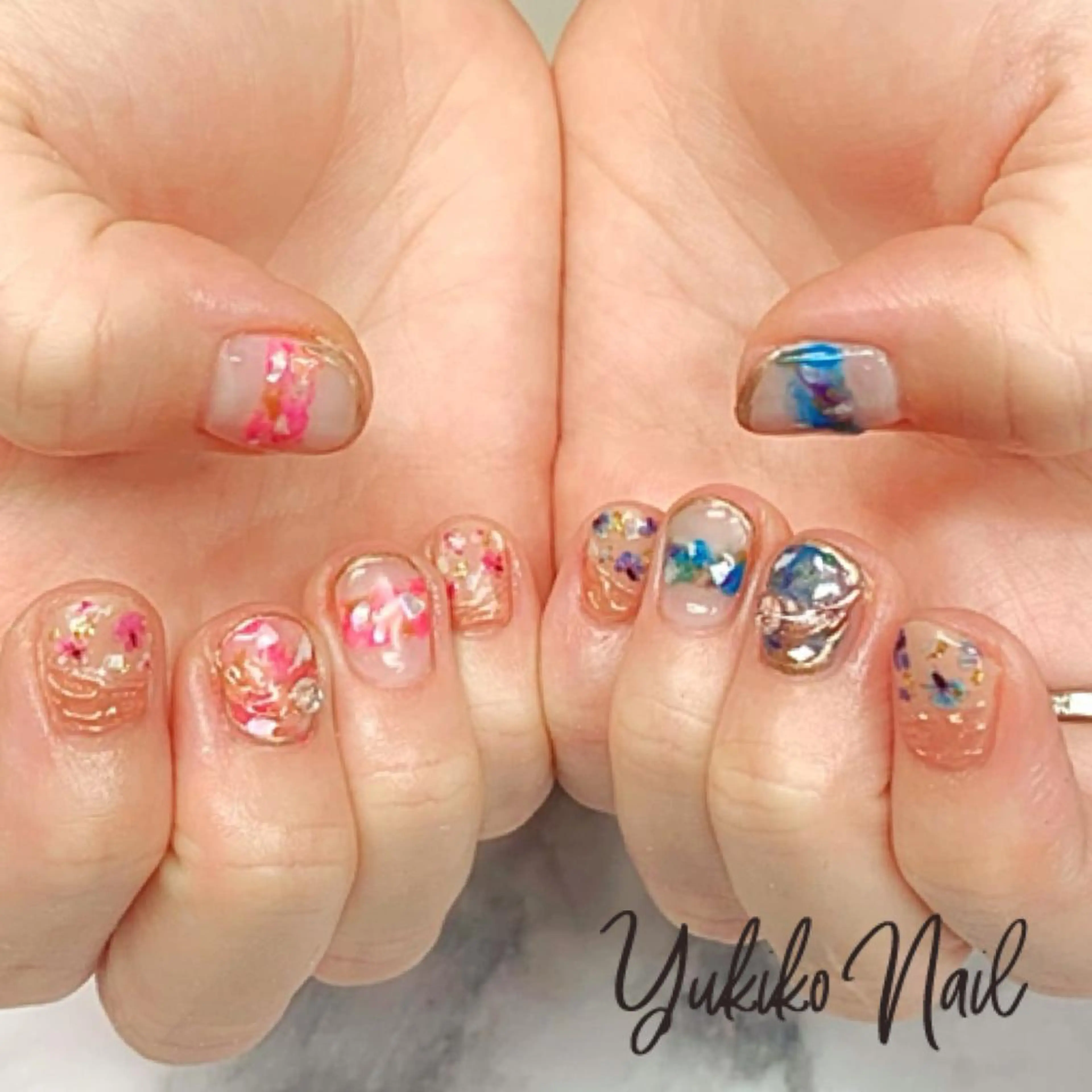 ネイル 持ち込み ニュアンスネイル ハンドネイル ユキコ ネイルのネイルデザイン