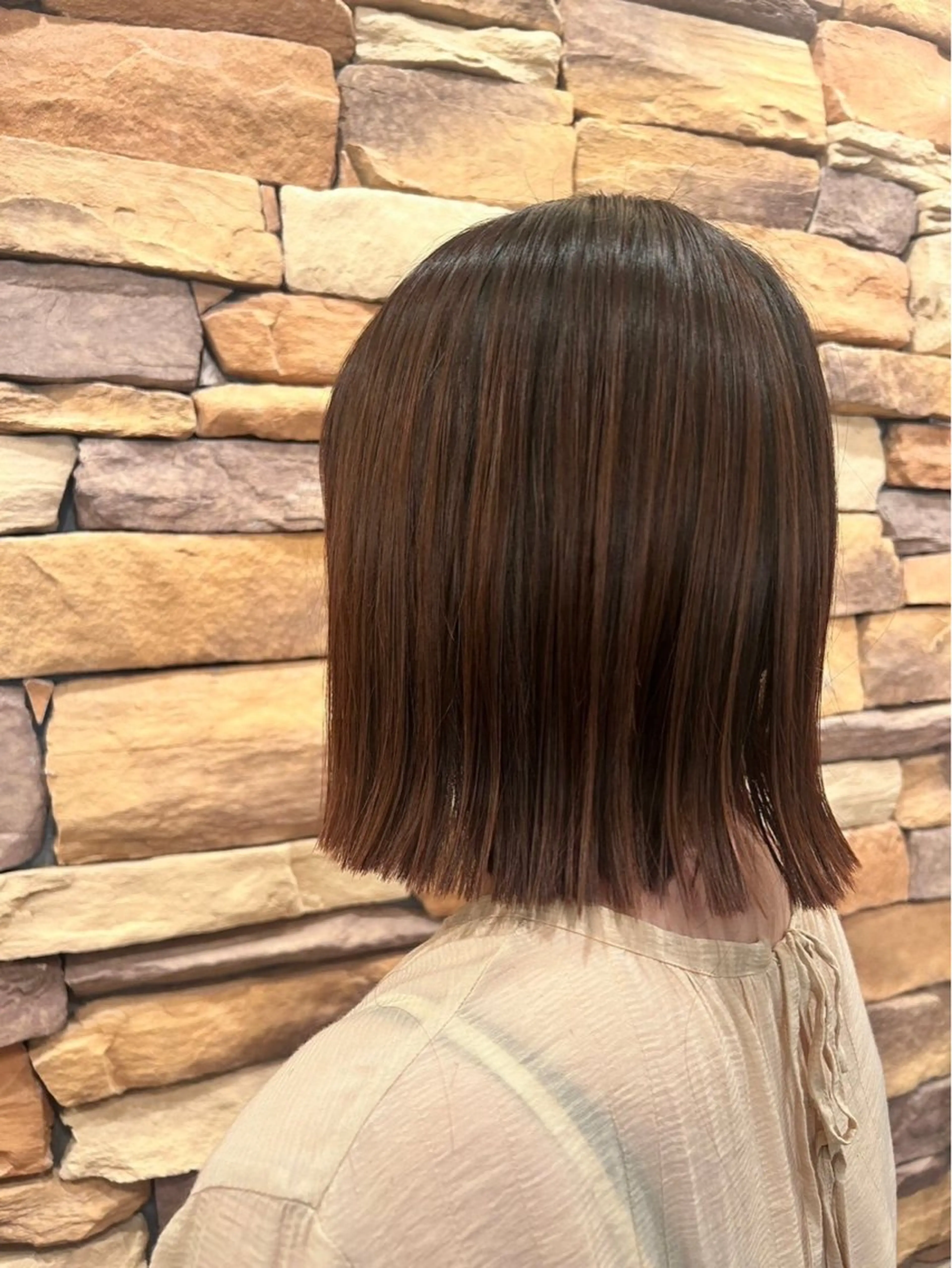 ミディアム 切りっぱなしボブ ボブ DUCA所属・田中 実季のヘアスタイル