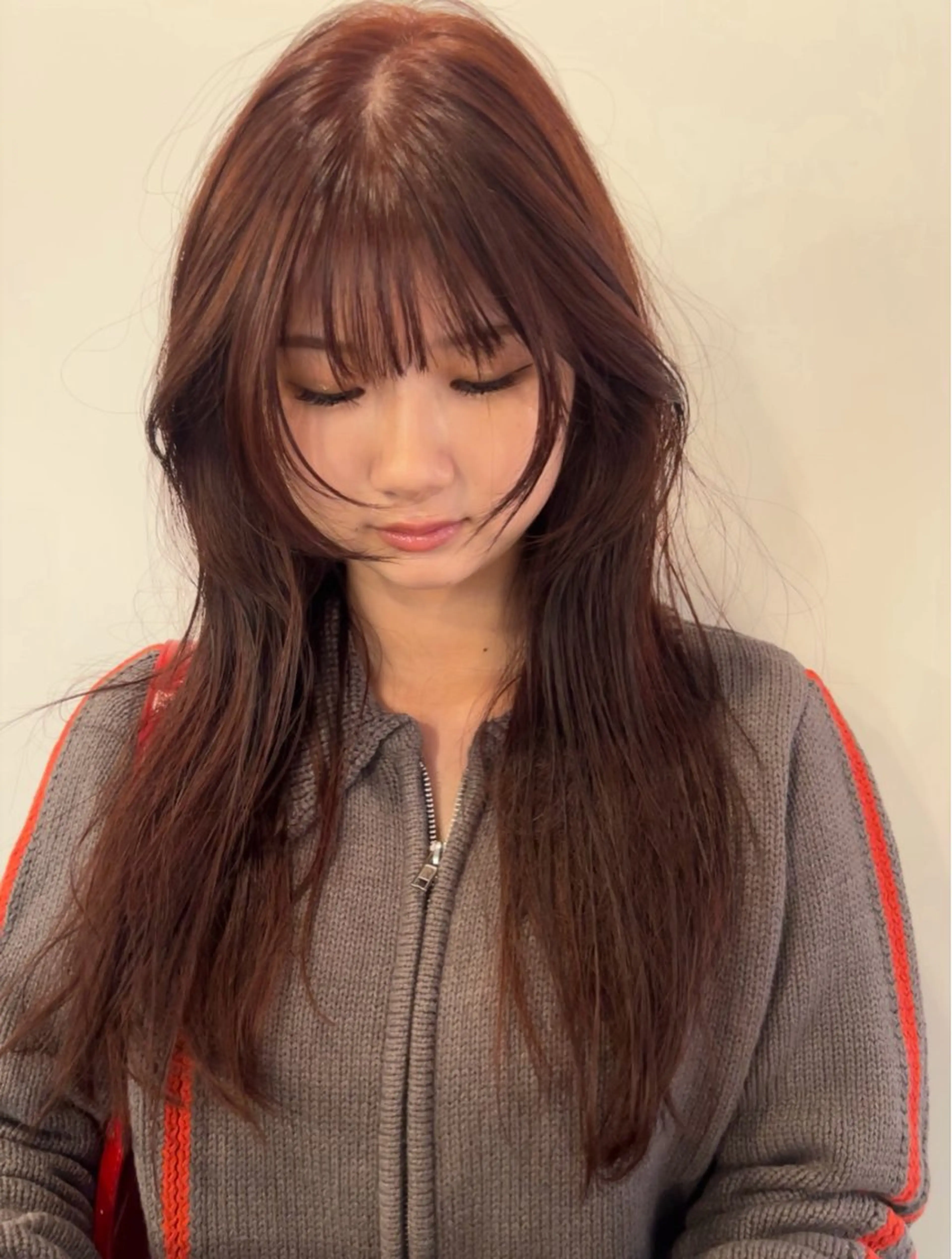 ロング カラー ブリーチ ブラウンカラー ブリーチなしカラー ヘアカラー KOCHAB本山所属・三谷 はるなのヘアスタイル