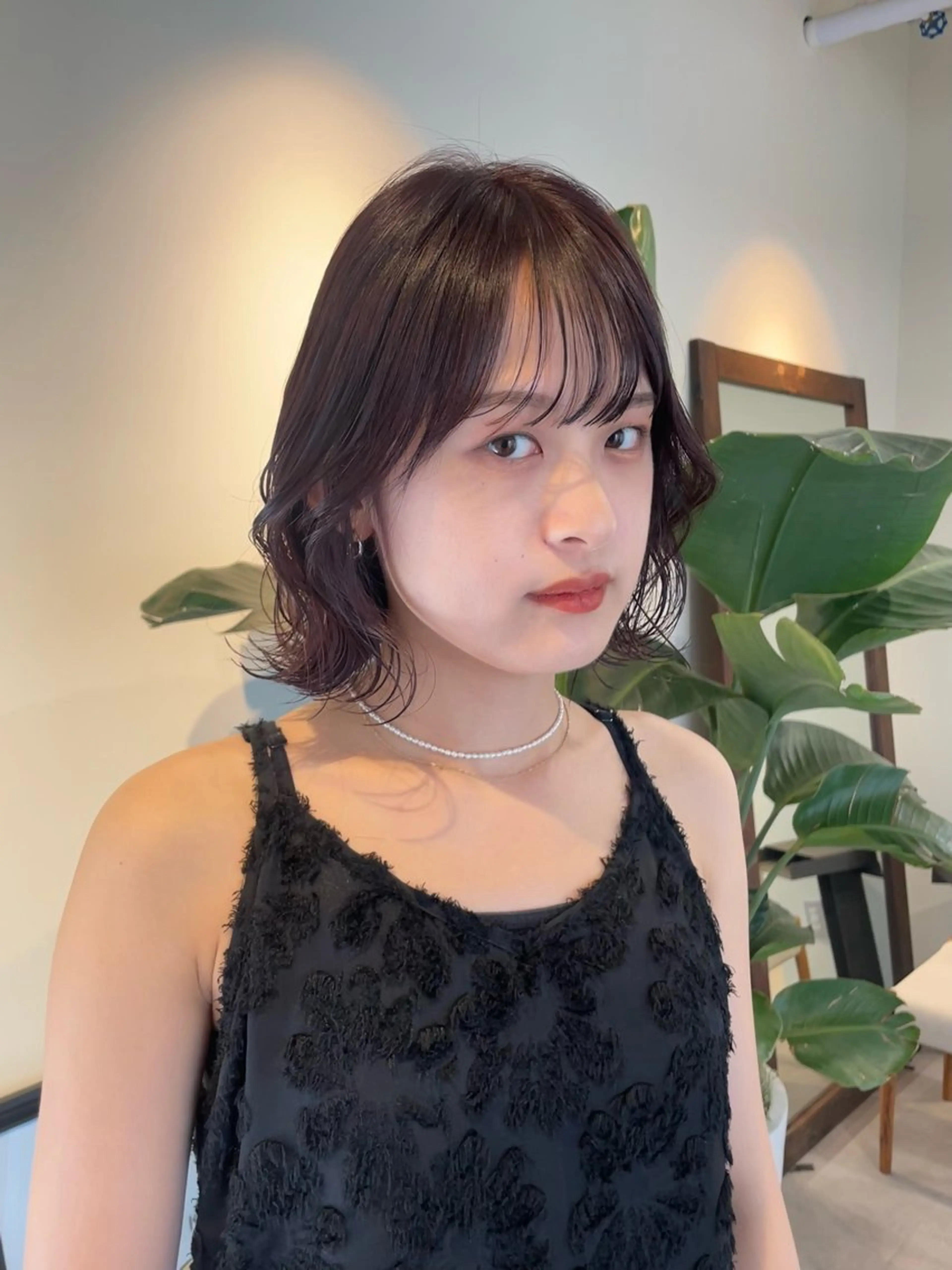 ミディアム カラー ヘアカラー 若月 あやかのヘアスタイル