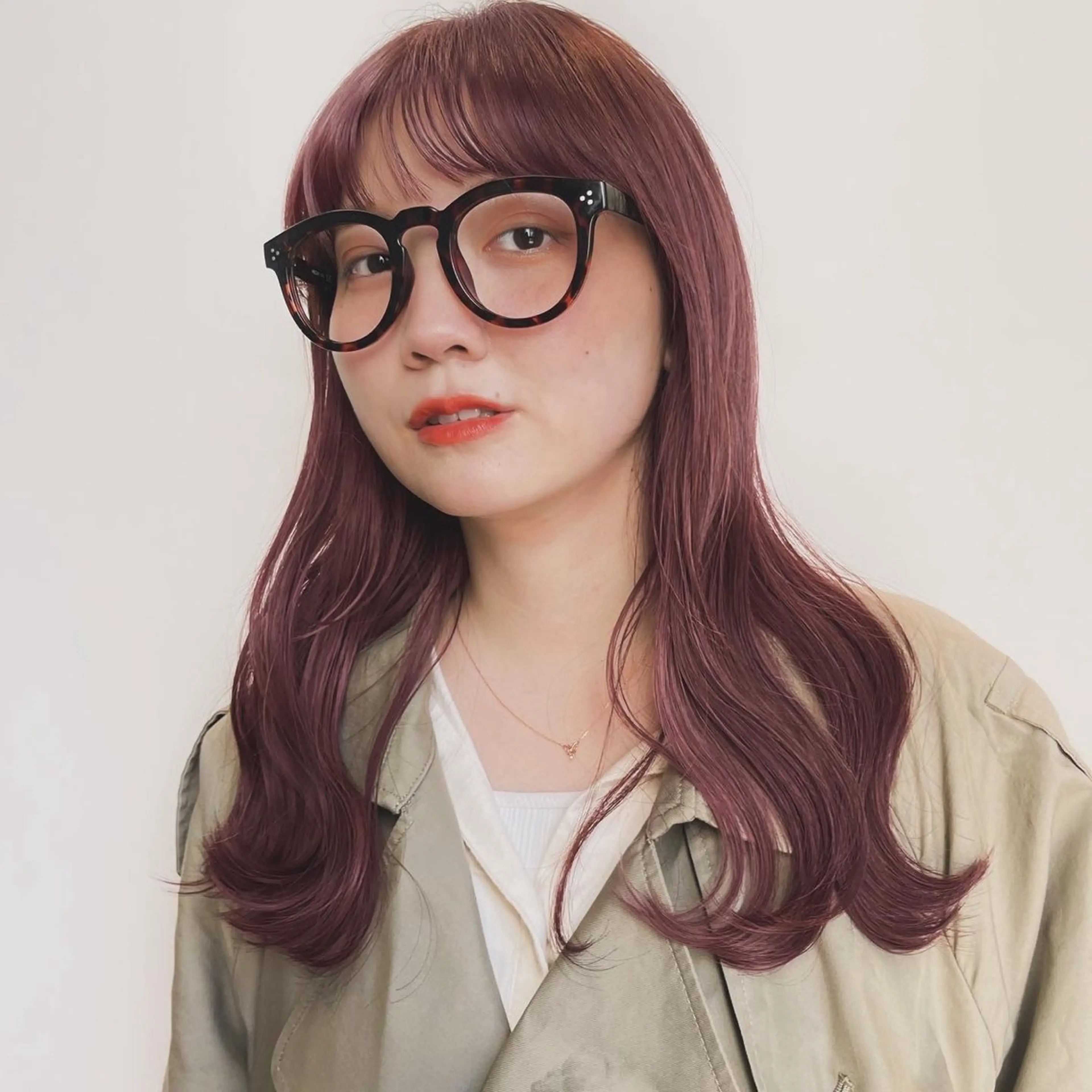 ロング カラー 阿久津真衣 似合わせカットのヘアスタイル