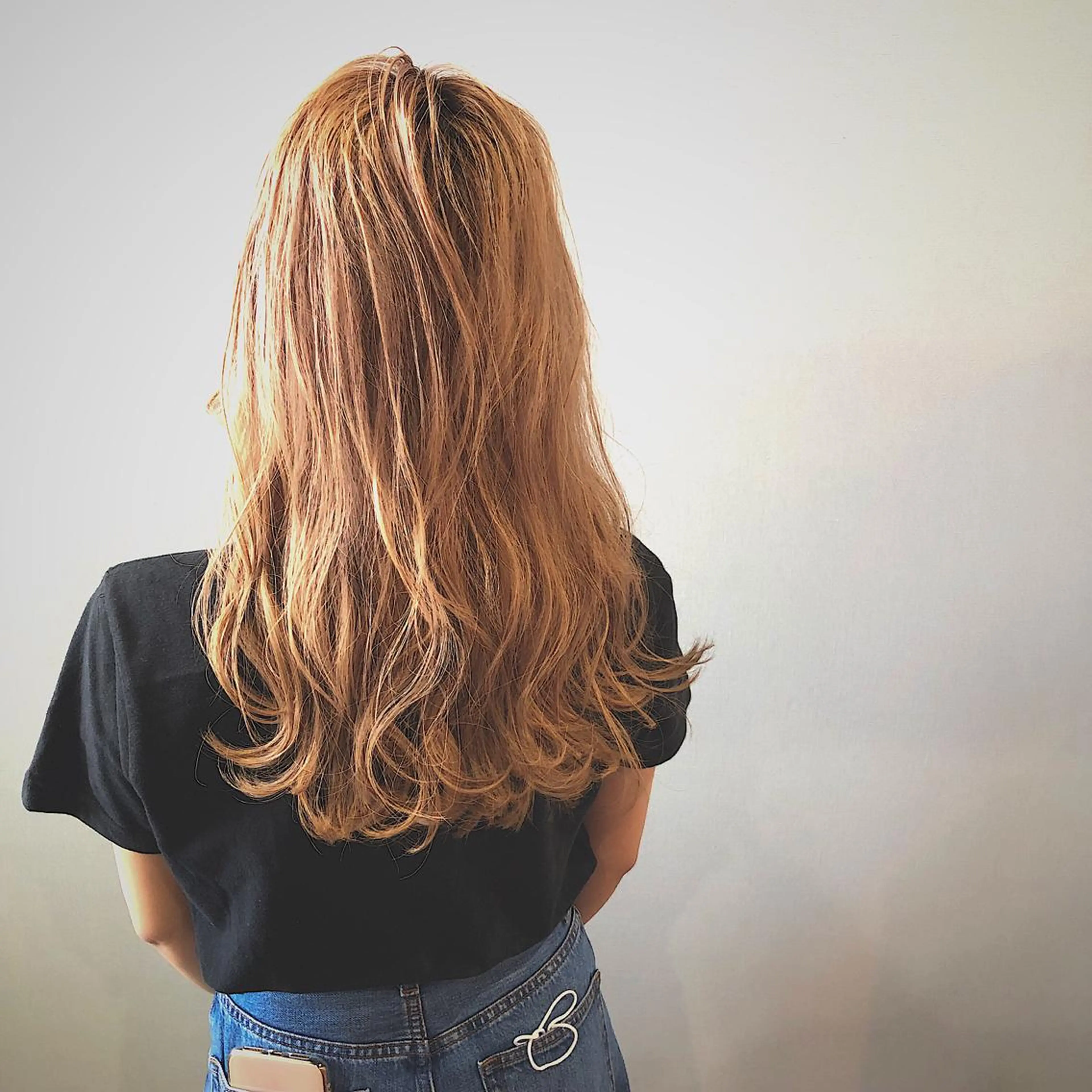 セミロング カラー 艶髪/韓国レイヤー イノウエヒロキのヘアスタイル