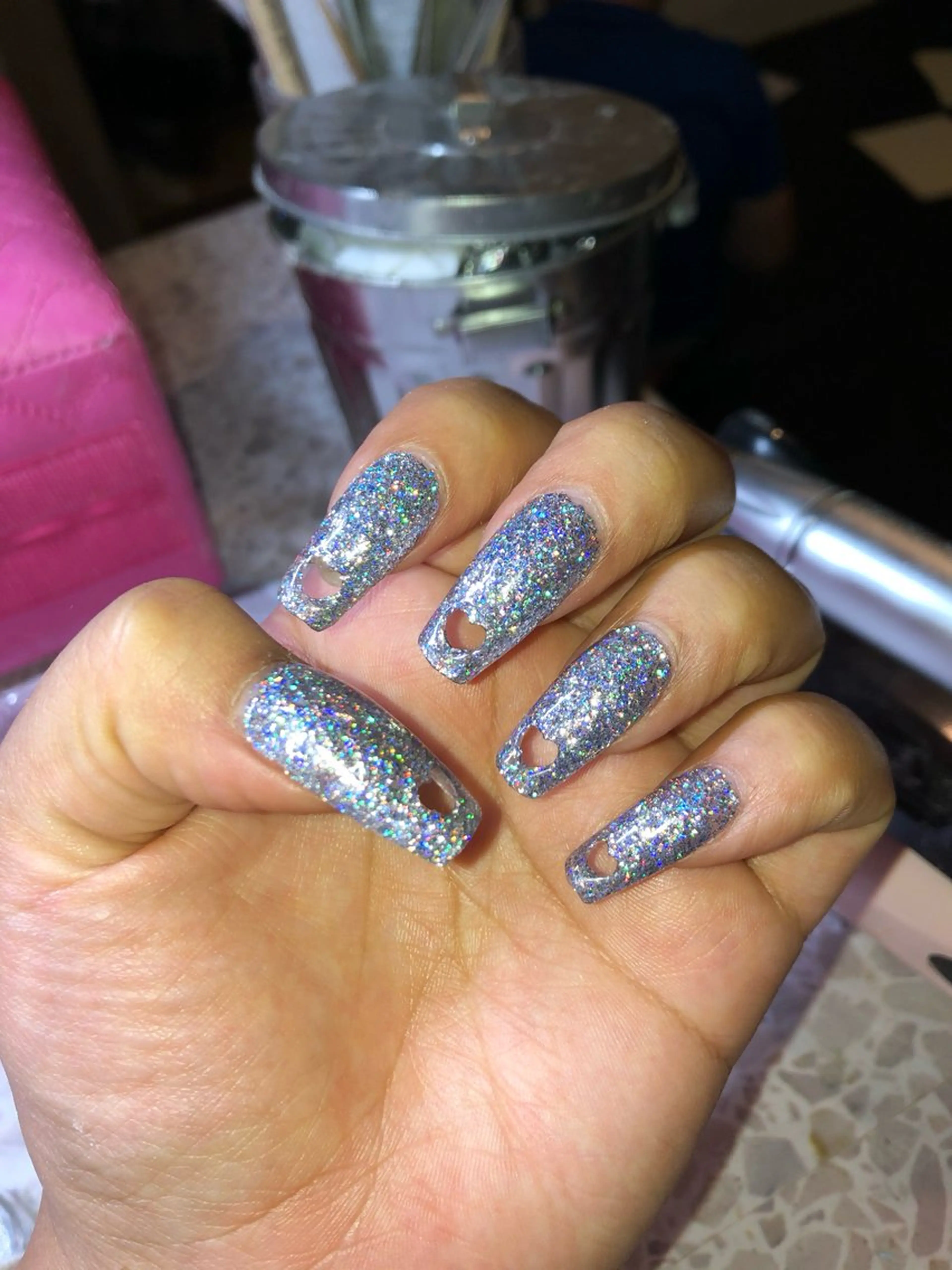 ネイル ハート スカルプネイル RE💟N.NAIL ラテン系お姉さんのネイルデザイン