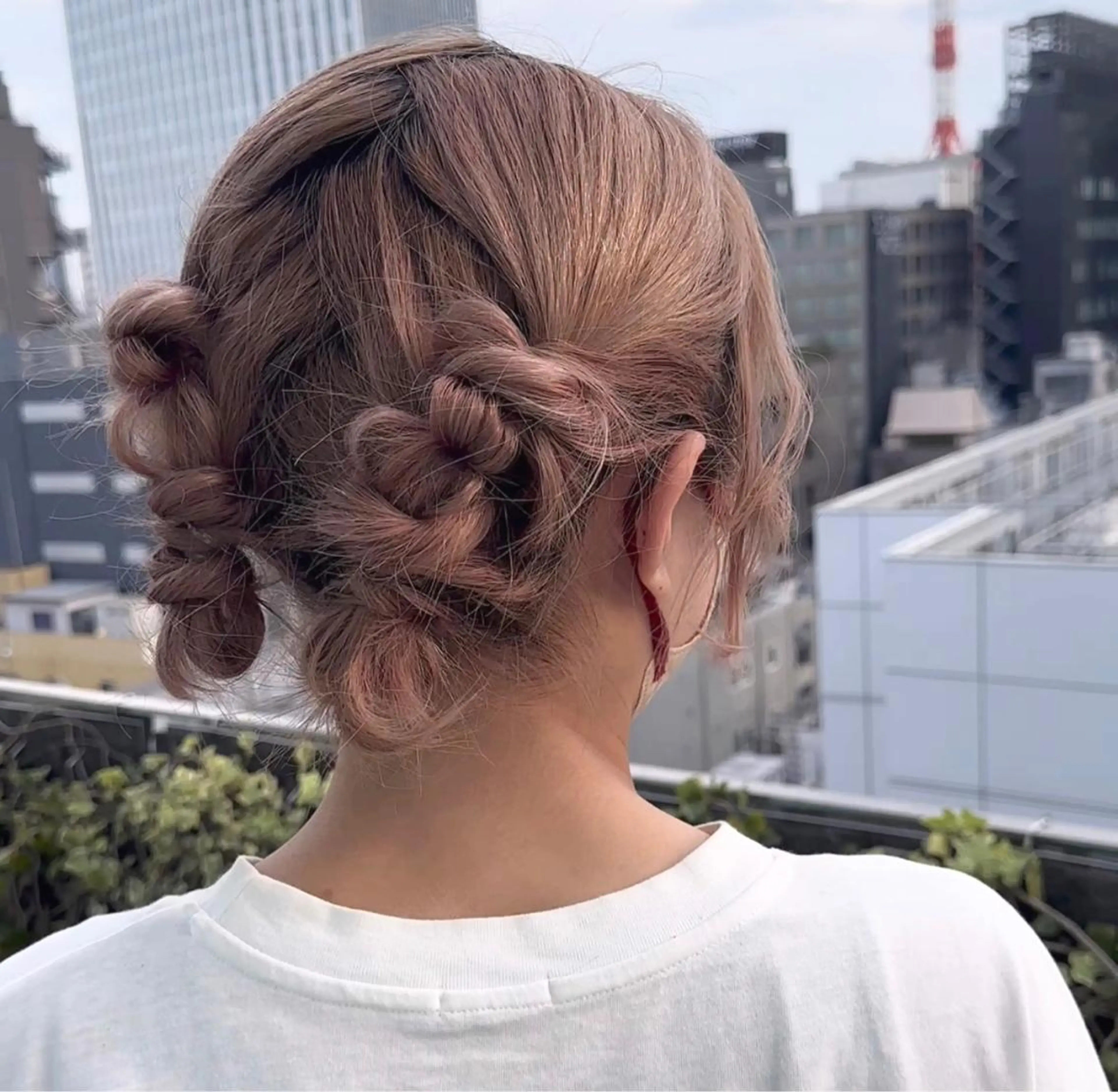 セミロング カラー パーマ ヘアアレンジ メンズ キッズ ネイル マツエク・マツパ アイブロウ 顔周りcut/ 艶ワンカラー♥ちさきのヘアスタイル