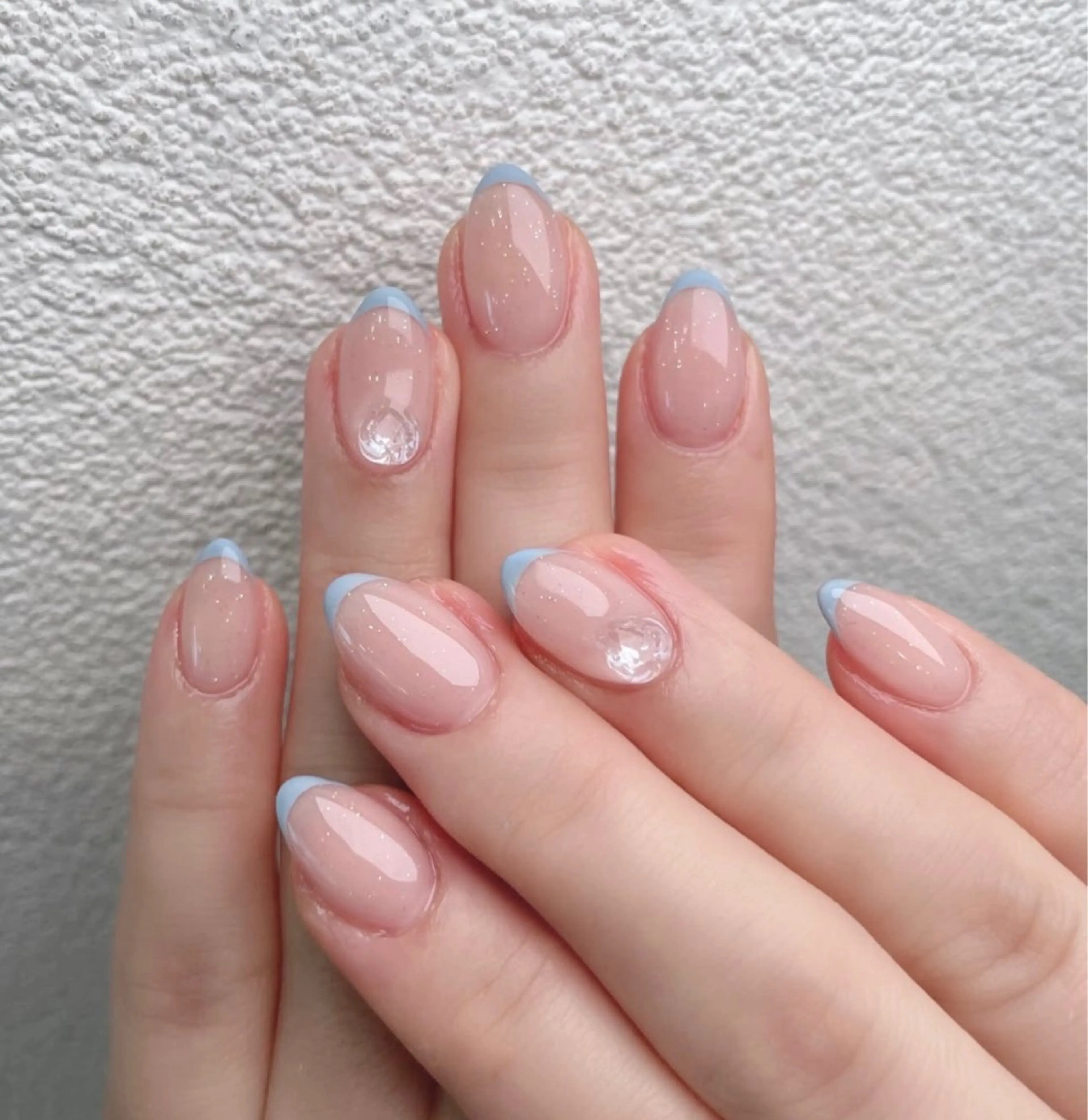 ネイル フレンチネイル ストーンネイル Mi nailsのネイルデザイン