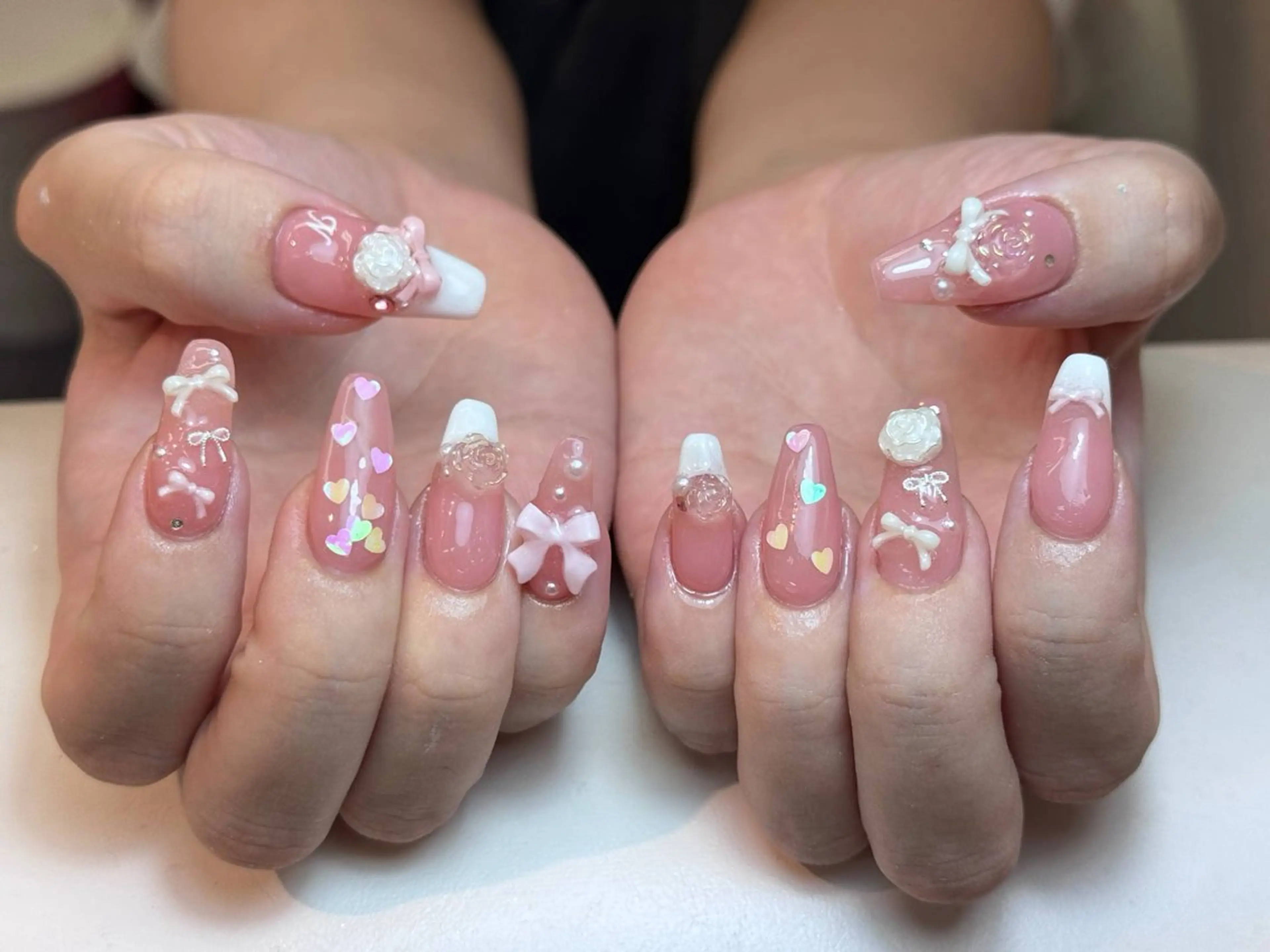 ネイル アートネイル 成人式 ジェルネイル ニュアンスネイル 夏ネイル ハンドネイル Jenn Nail Salonのネイルデザイン