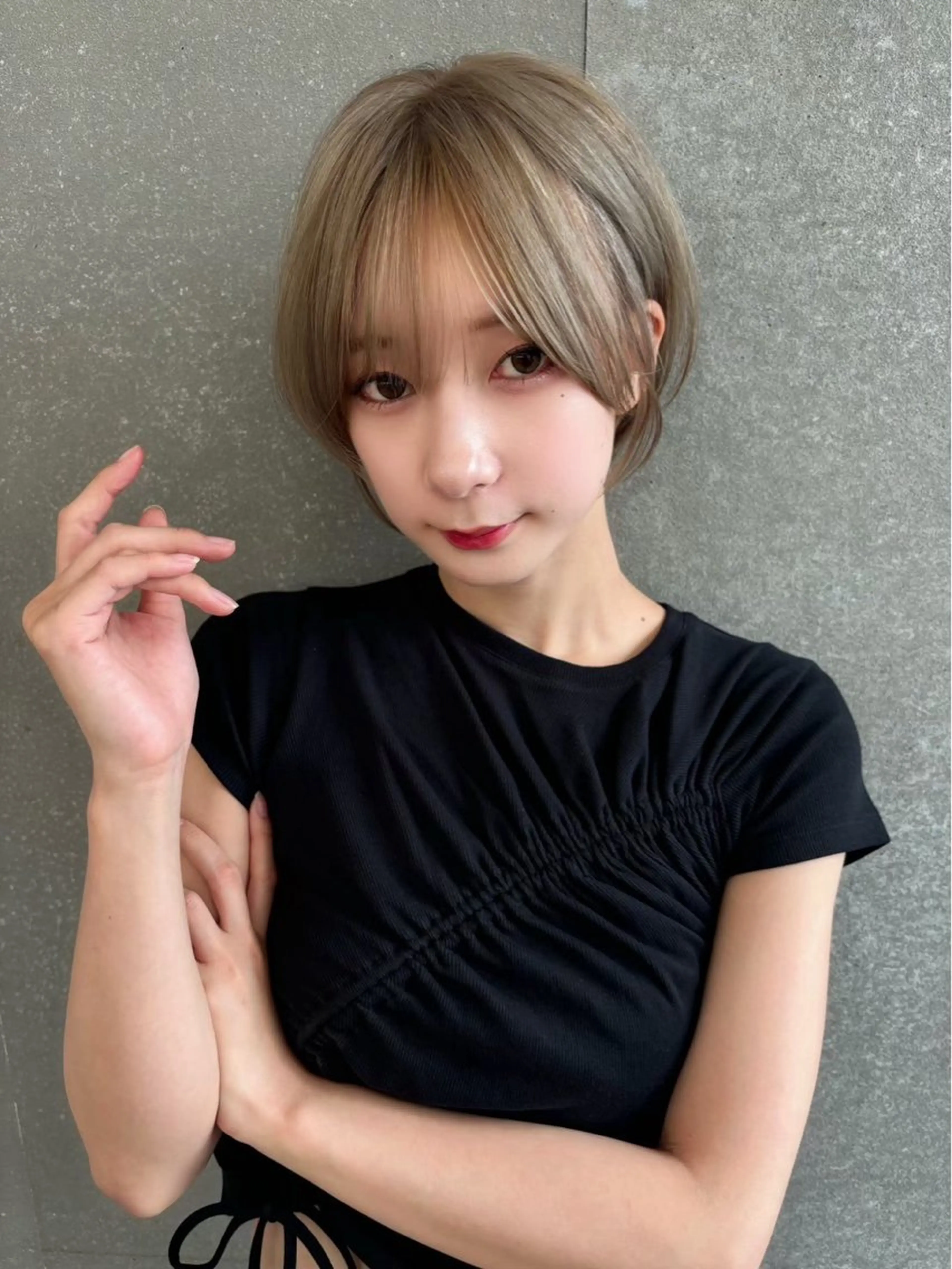 ショート カラー カット ヘアカラー トリートメント Lond Bloom 天神ショート/ボブのヘアスタイル