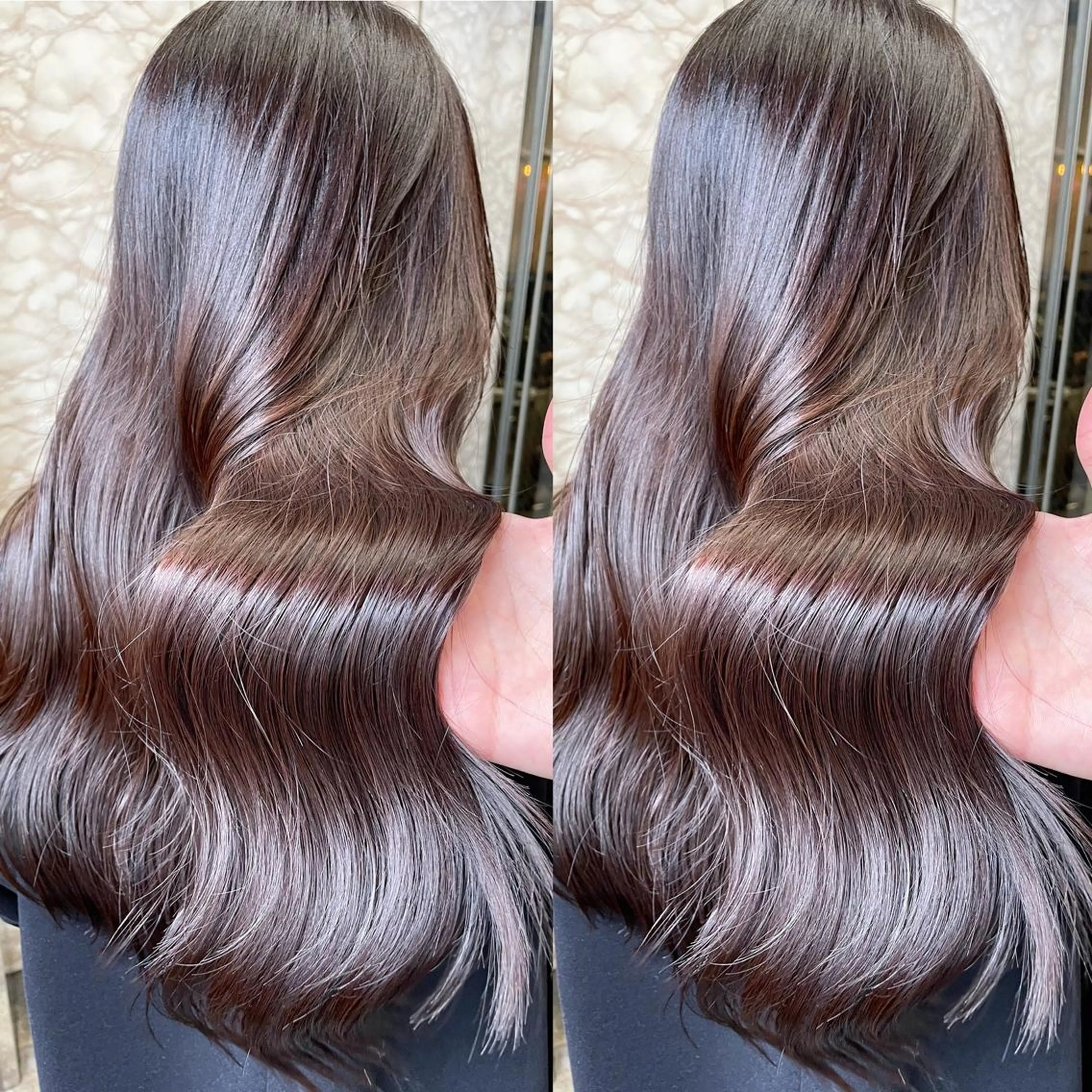 ロング カラー カット ヘアカラー トリートメント ヘアセット 韓国レイヤー/ツヤ髪 🤍kosuke🤍のヘアスタイル