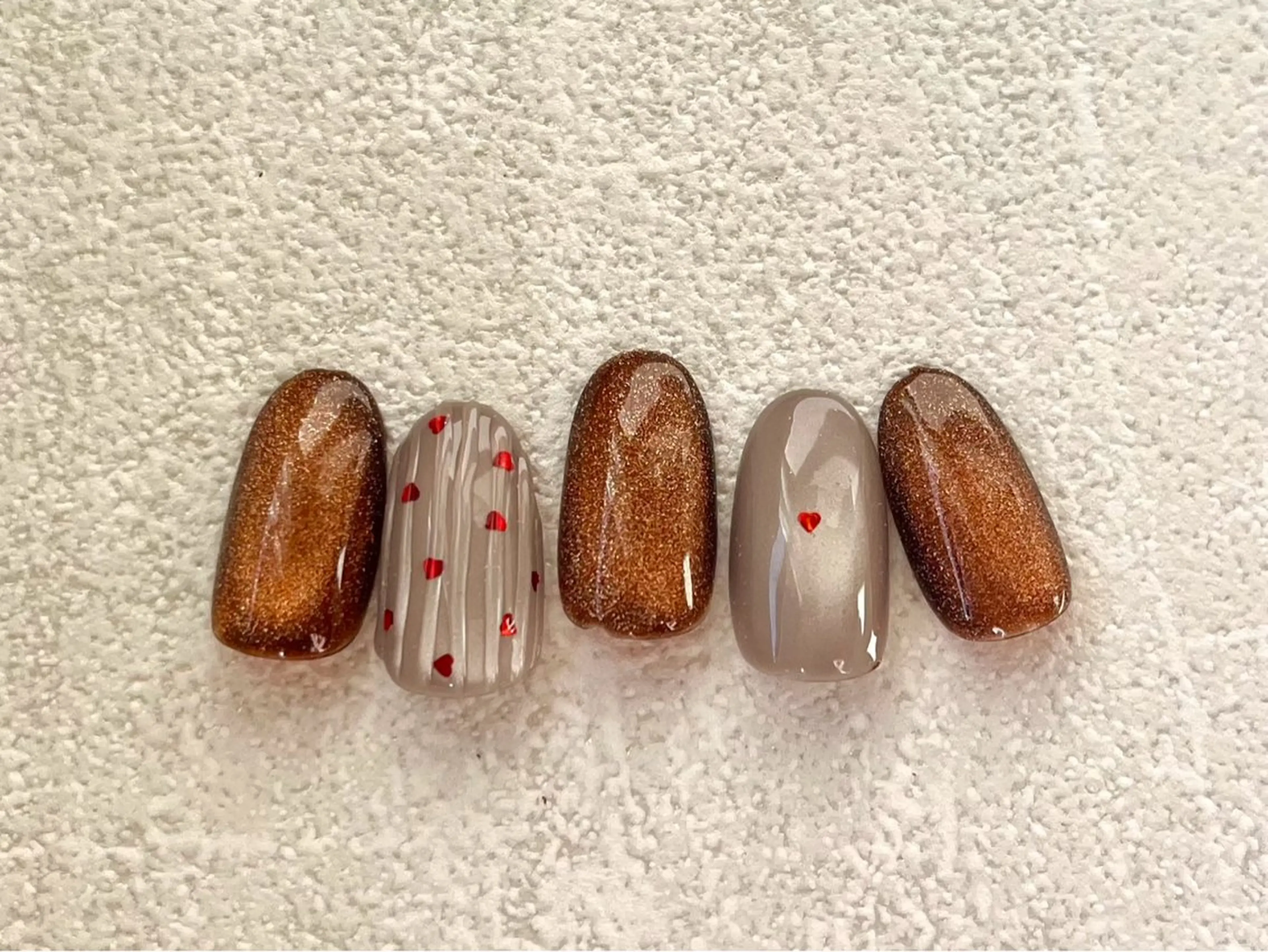 ネイル バレンタイン ハンドネイル kiki nail たまプラーザのネイルデザイン