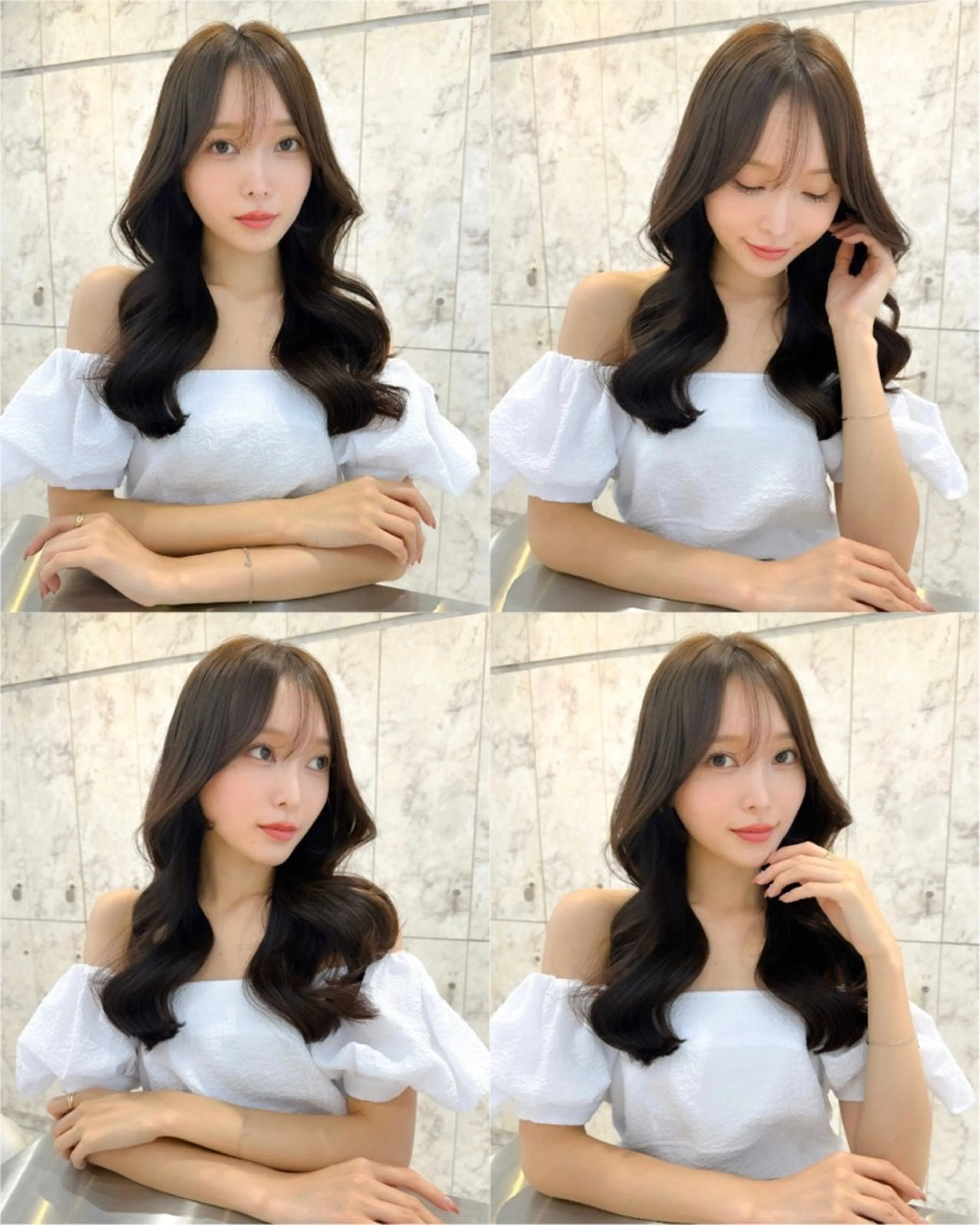 ロング カラー カット ヘアカラー トリートメント ヘッドスパ 髪質改善/韓国ヘア レイヤー/新宿/ロミのヘアスタイル