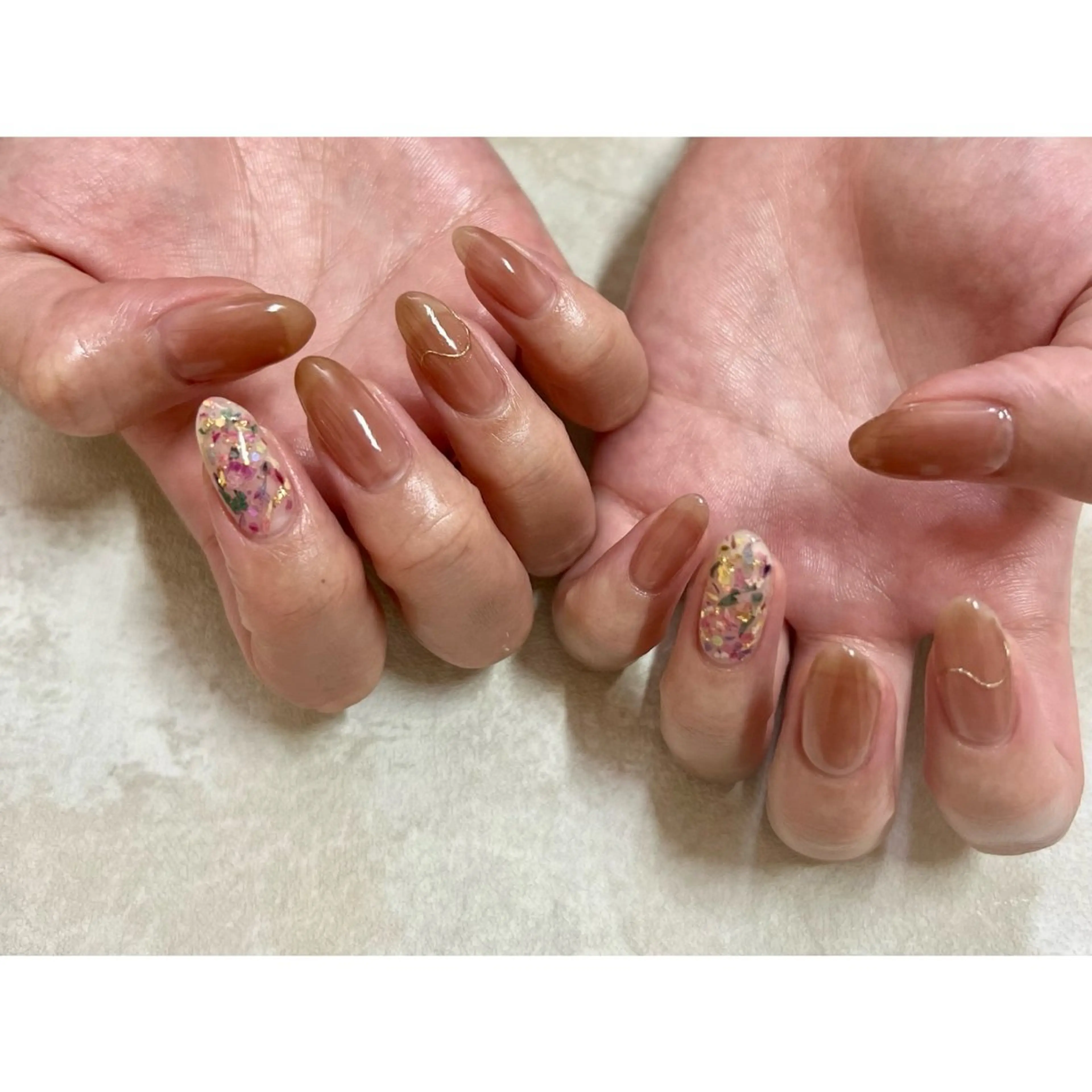 HANDジェル持ち込みデザインシンプルコースの写真