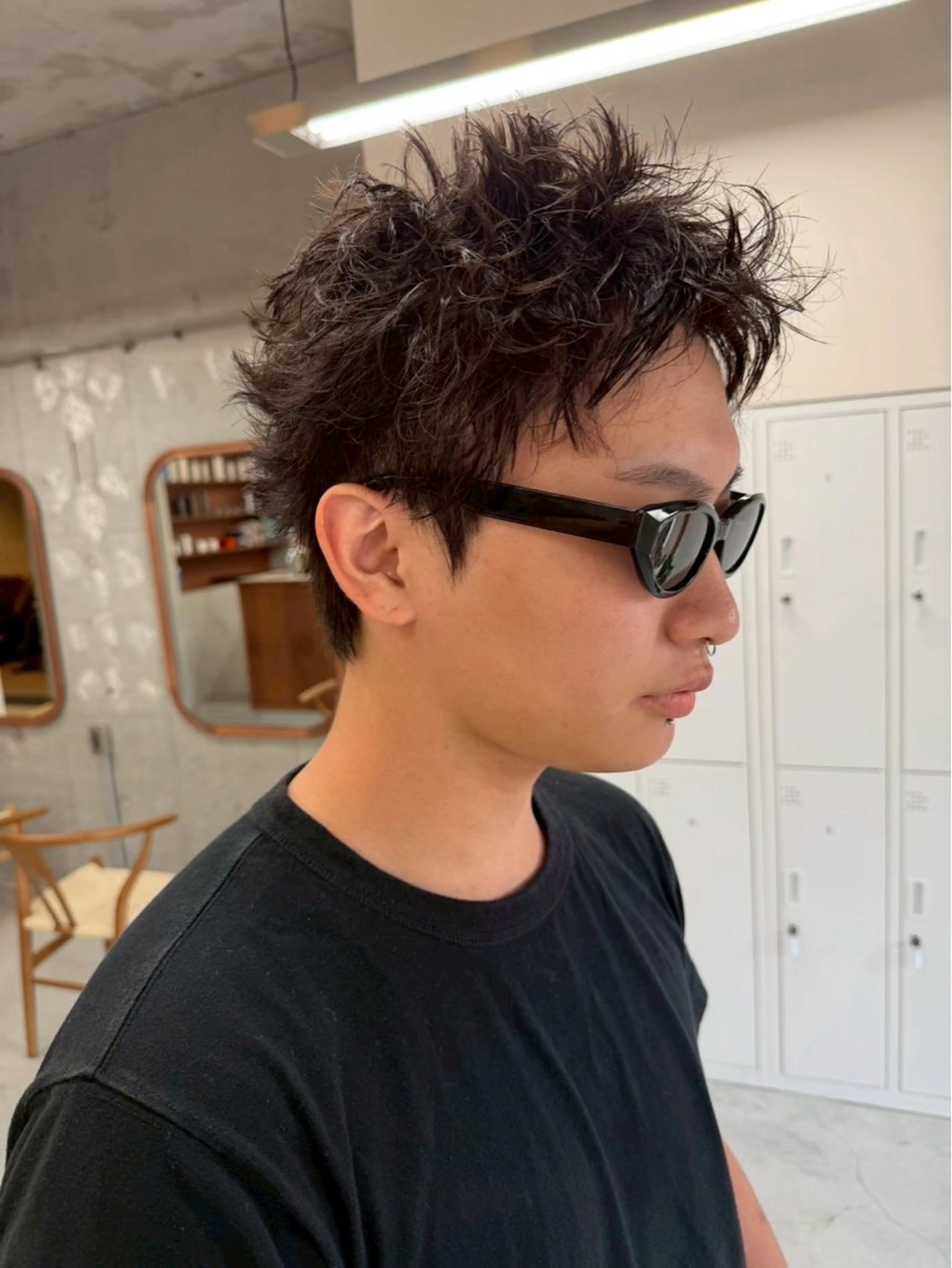 ショート パーマ メンズ 丹 海空斗のヘアスタイル