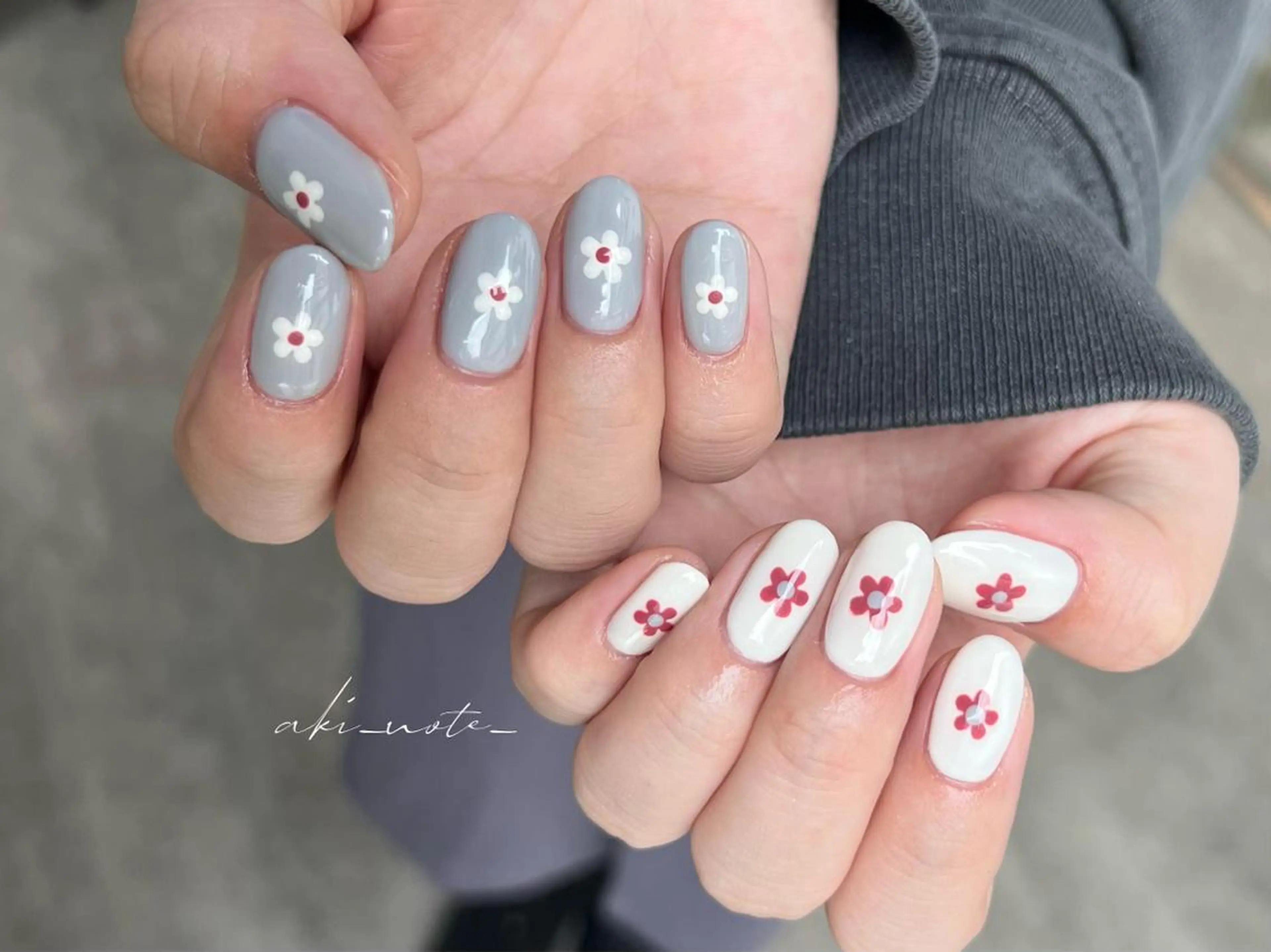 ネイル フラワーネイル ニュアンスネイル 春ネイル ハンドネイル フットネイル GRANDE大須 栄/店長 aki🌙のネイルデザイン