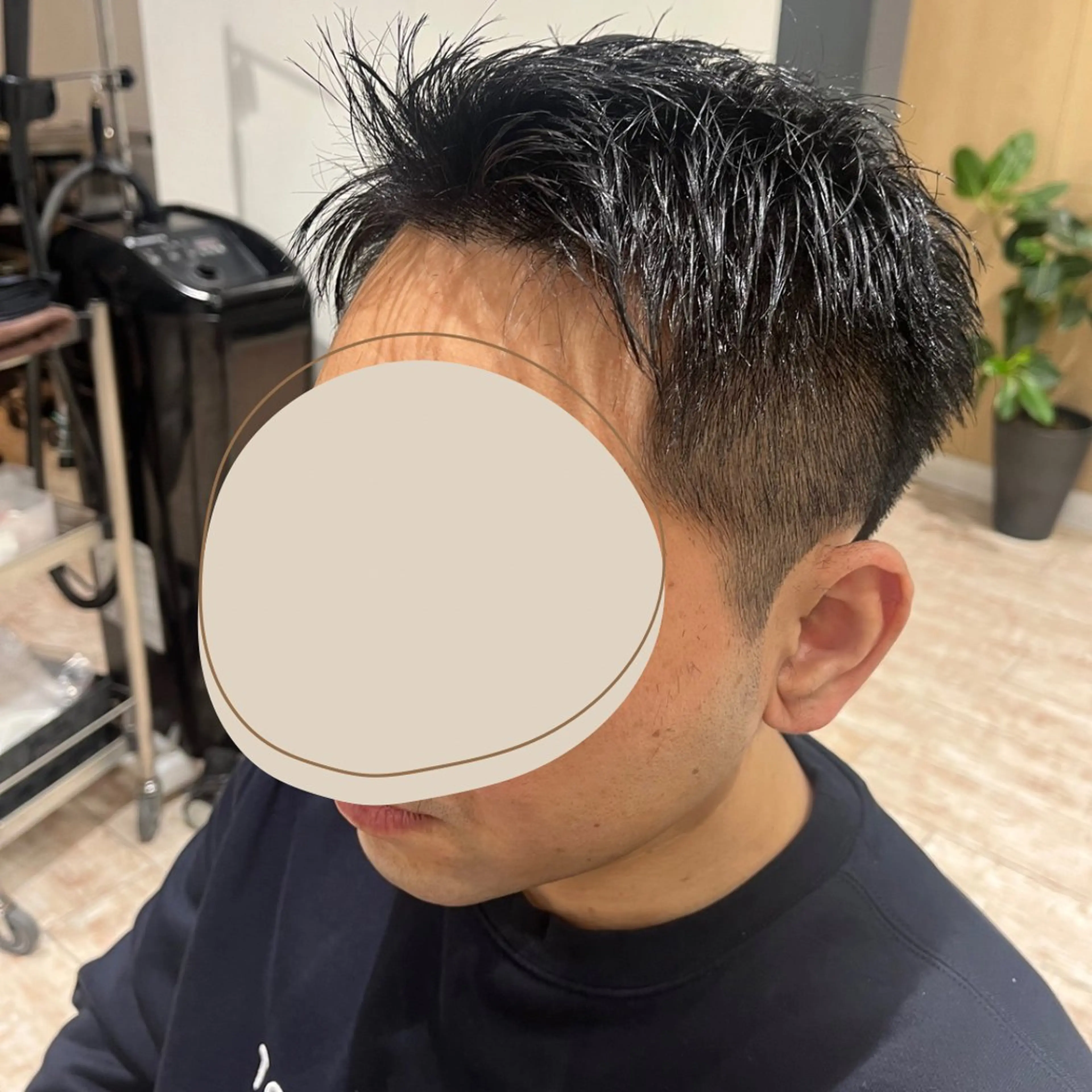 ショート メンズ アップバング Le clic ALPHA所属・小顔似合わせカット/ レイヤー/mai‪のヘアスタイル