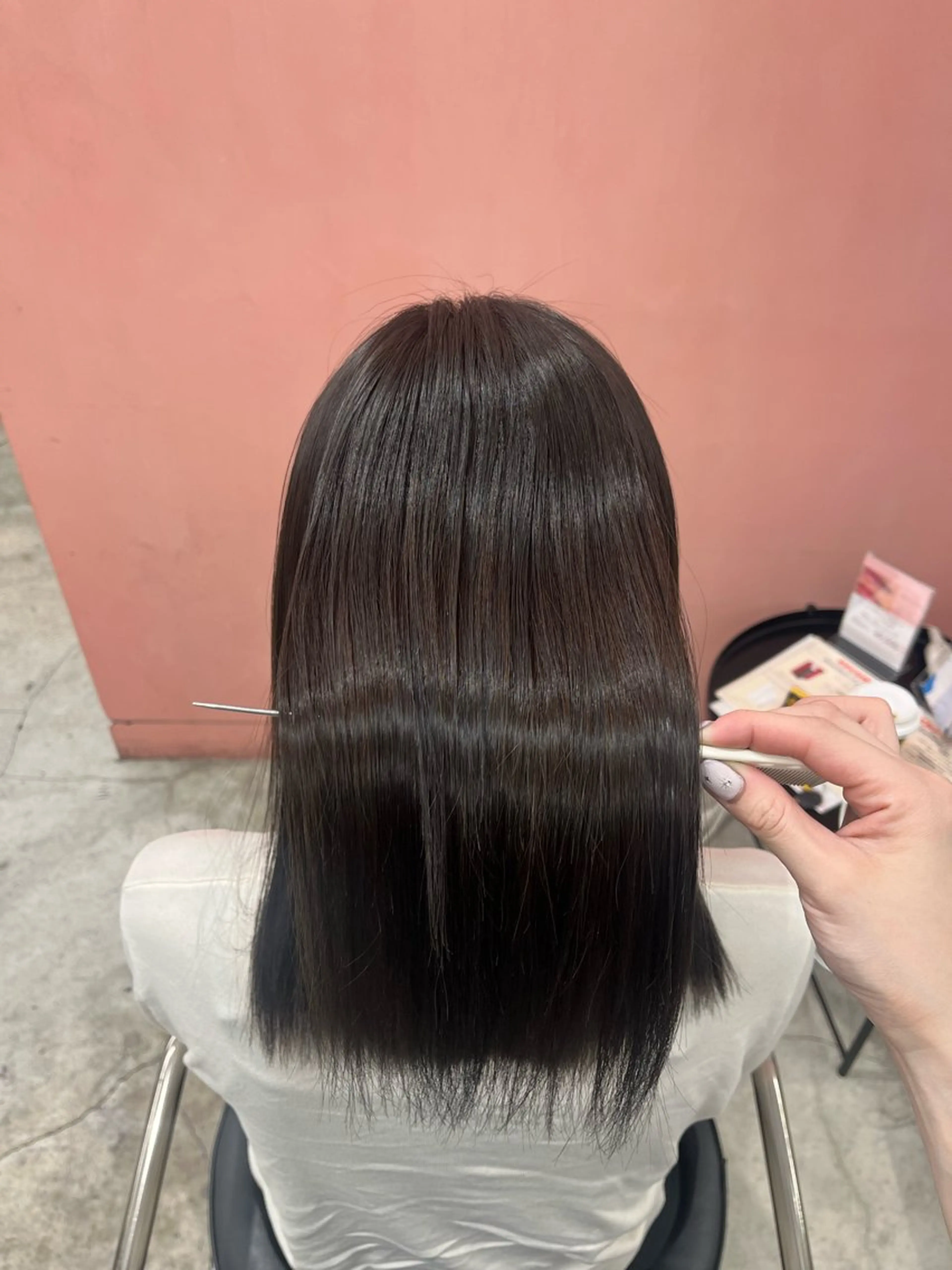 ミディアム カラー An 矯正モデル募集✨のヘアスタイル