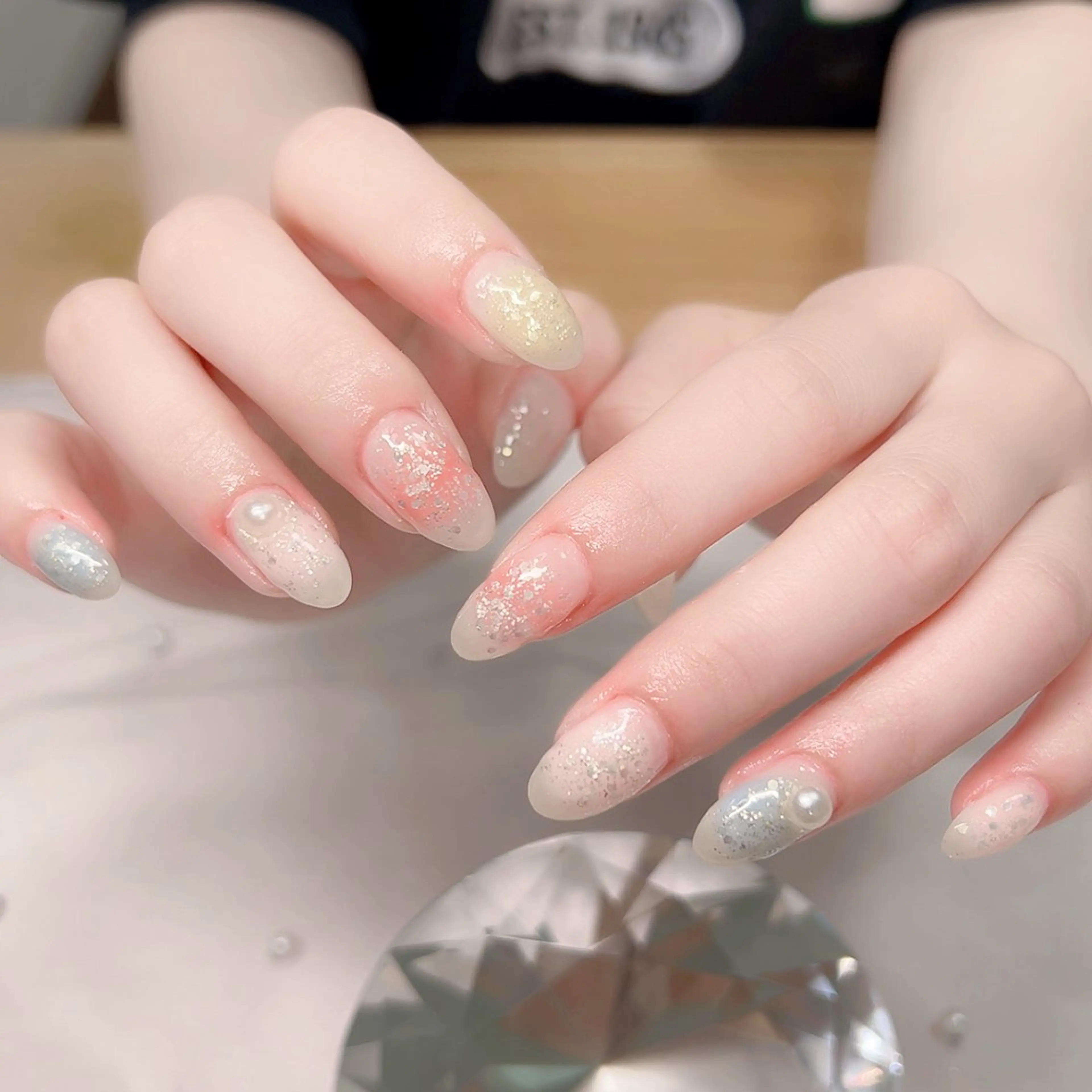 ネイル ドット フレンチネイル ワンカラーネイル ハンドネイル Cute Tips nailのネイルデザイン