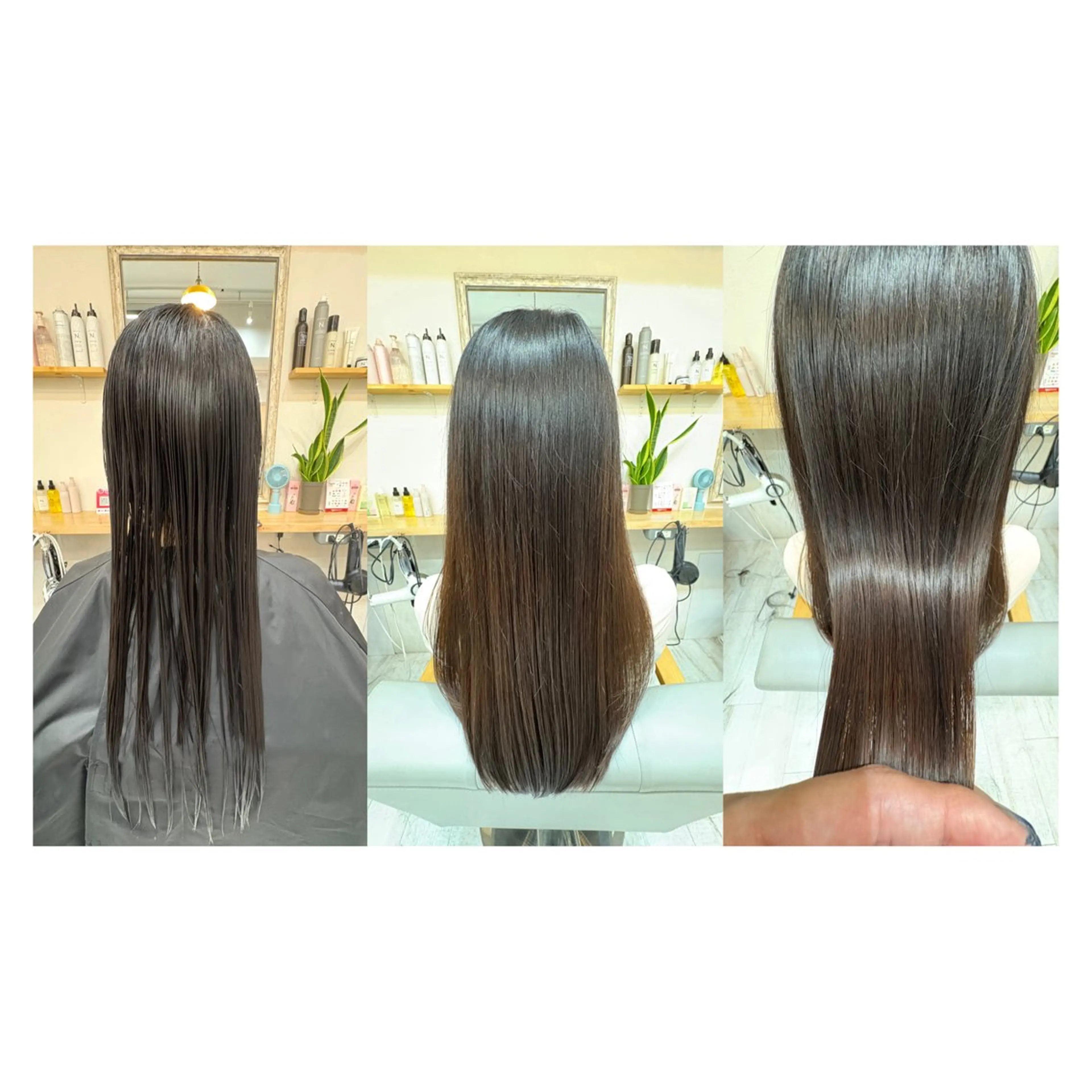 ロング 縮毛矯正 レイヤーカット・ 縮毛矯正 星野のヘアスタイル