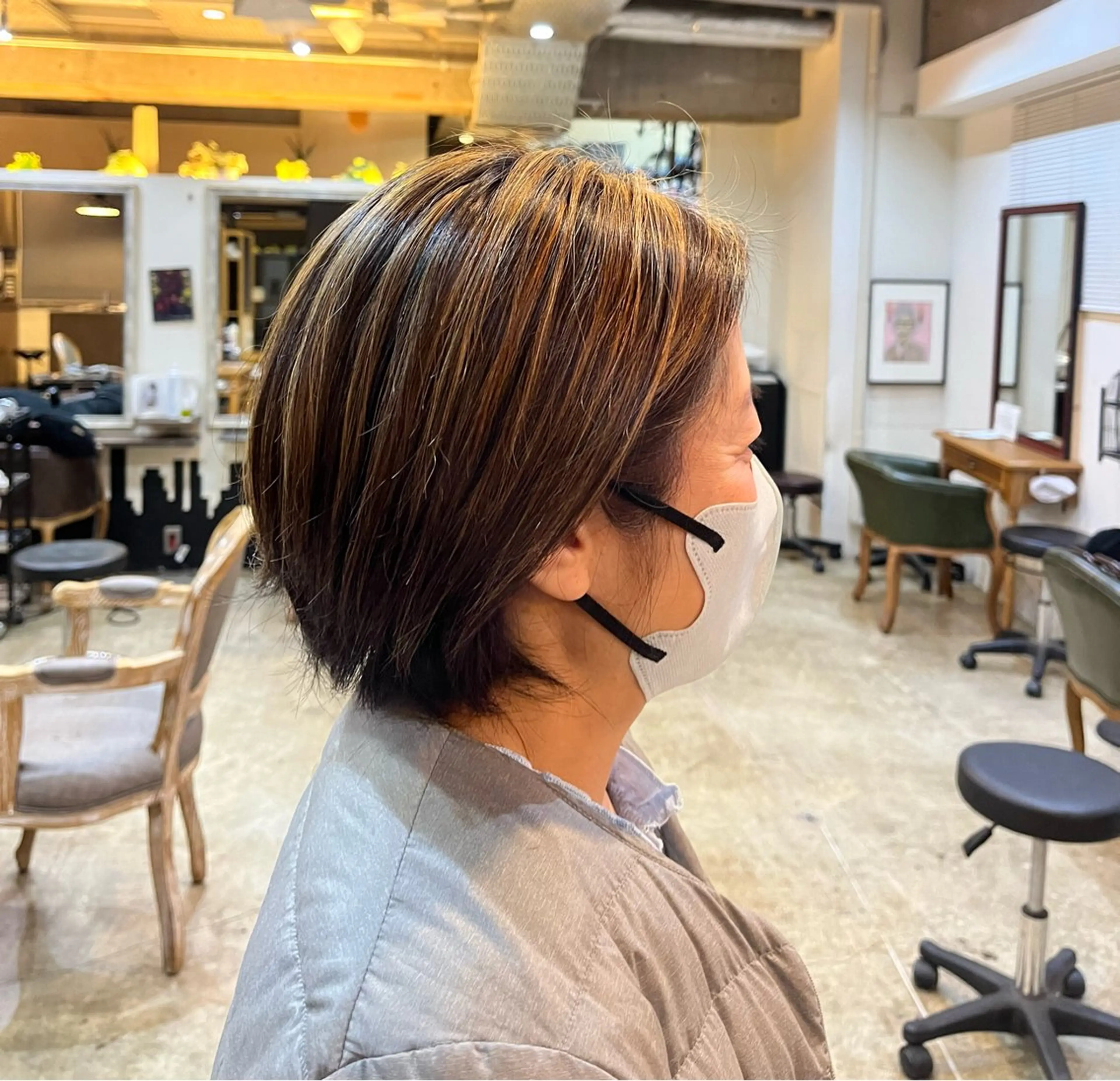 ショート カラー ヘアカラー 松原 樹里のヘアスタイル