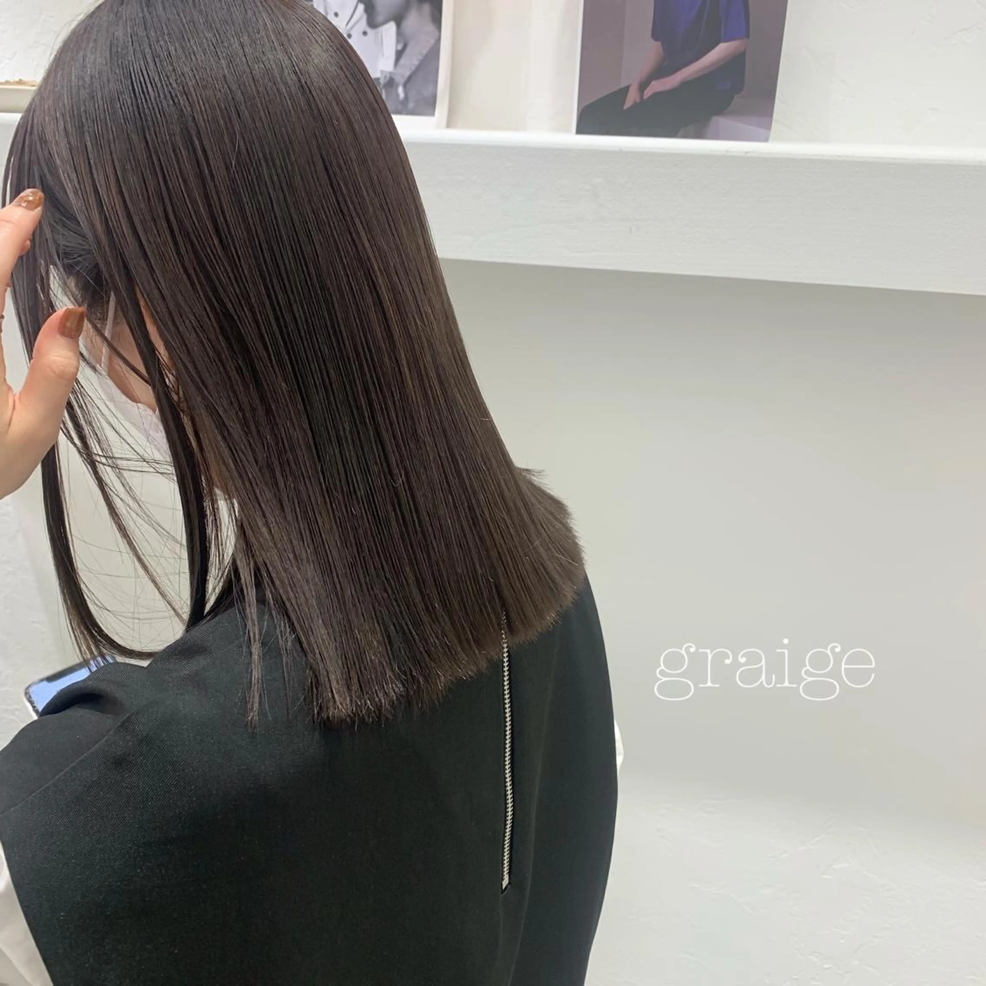 ミディアム カラー ぱつっとボブ/ 小野あかねのその他イメージ