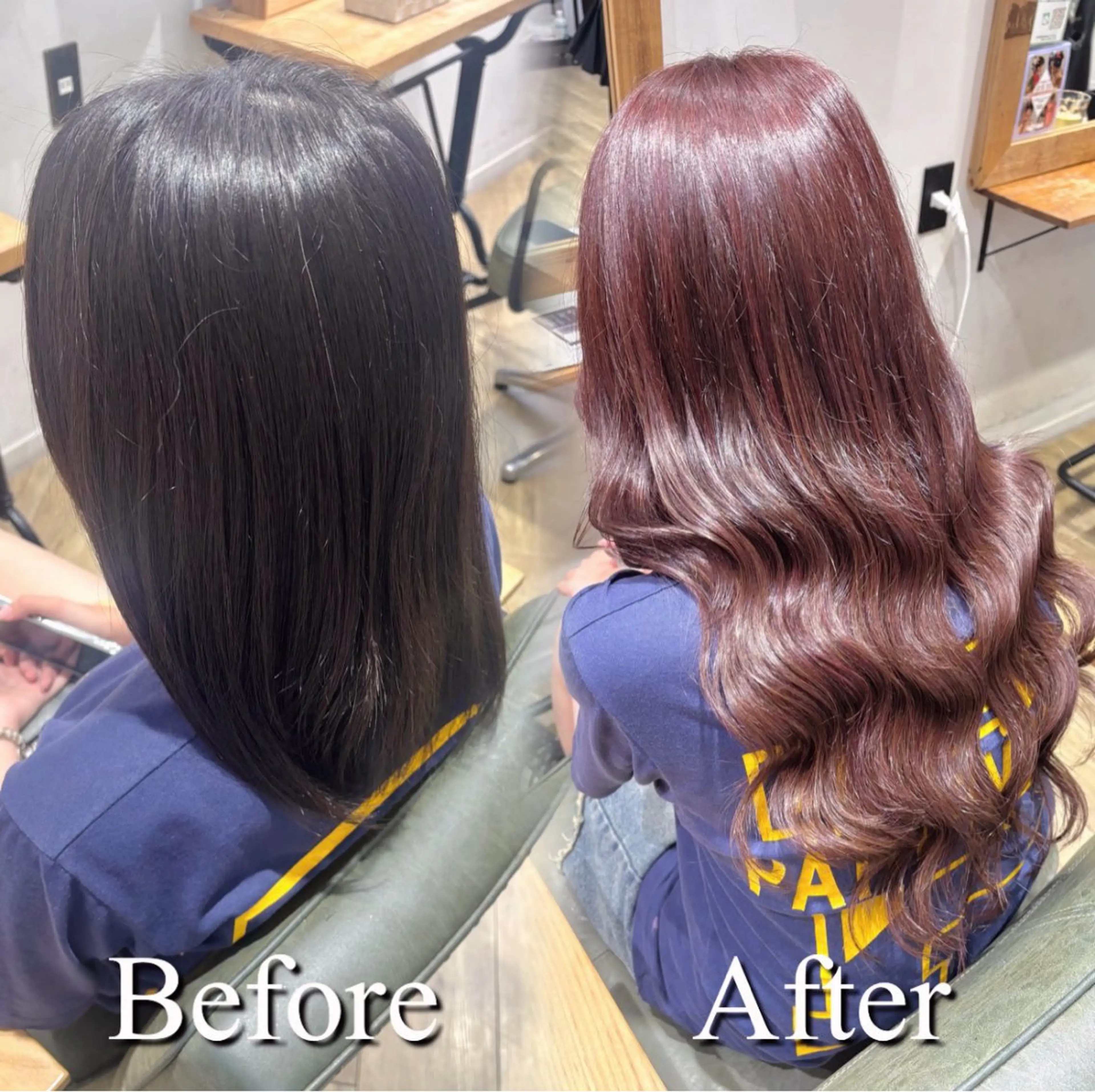 ミディアム カラー シールエクステ ブリーチ ハイトーンカラー レッドカラー エクステ ヘアカラー エクステ ヘアセット 絶対可愛い宣言💝横 浜エクステみさき🪄のヘアスタイル