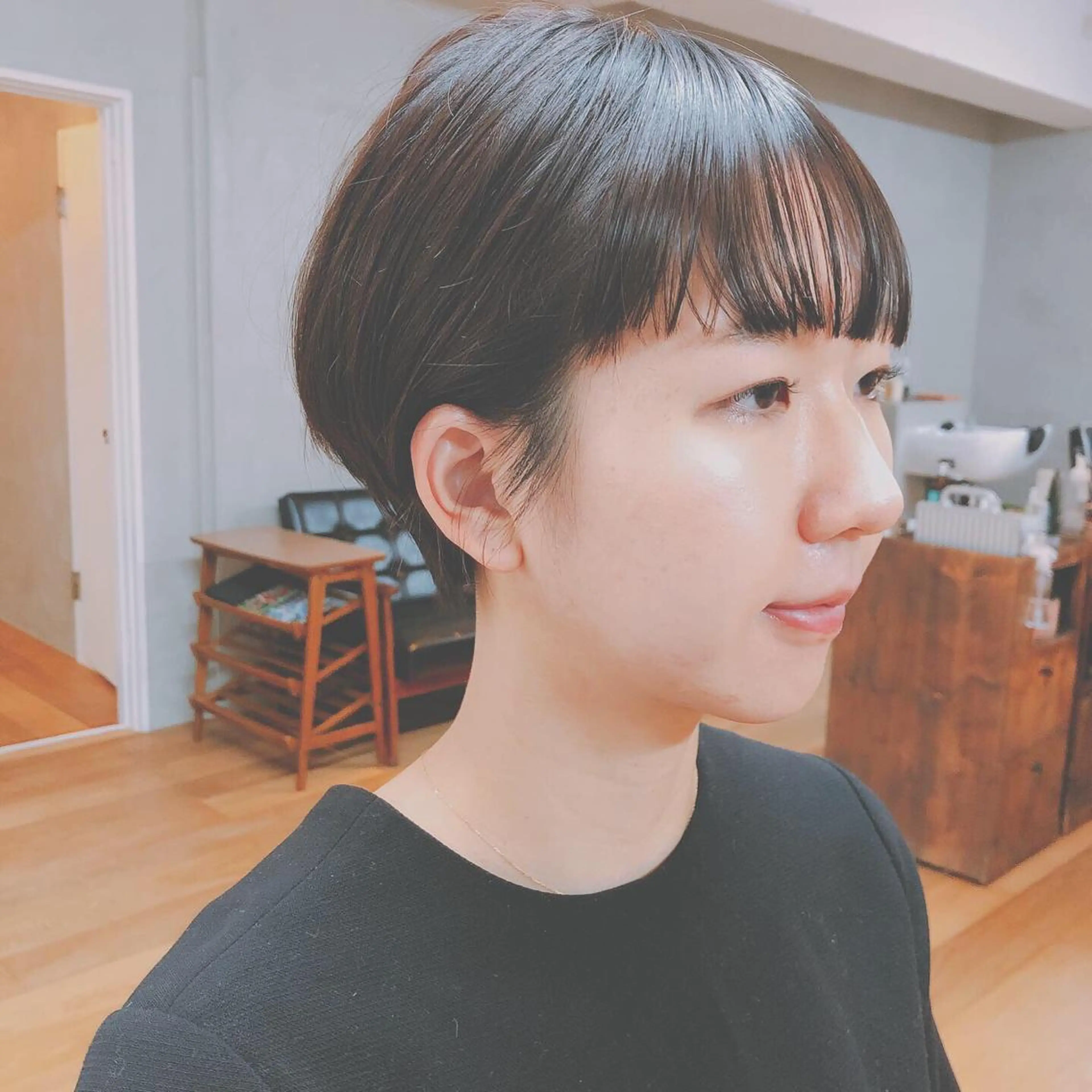 前髪カットの写真