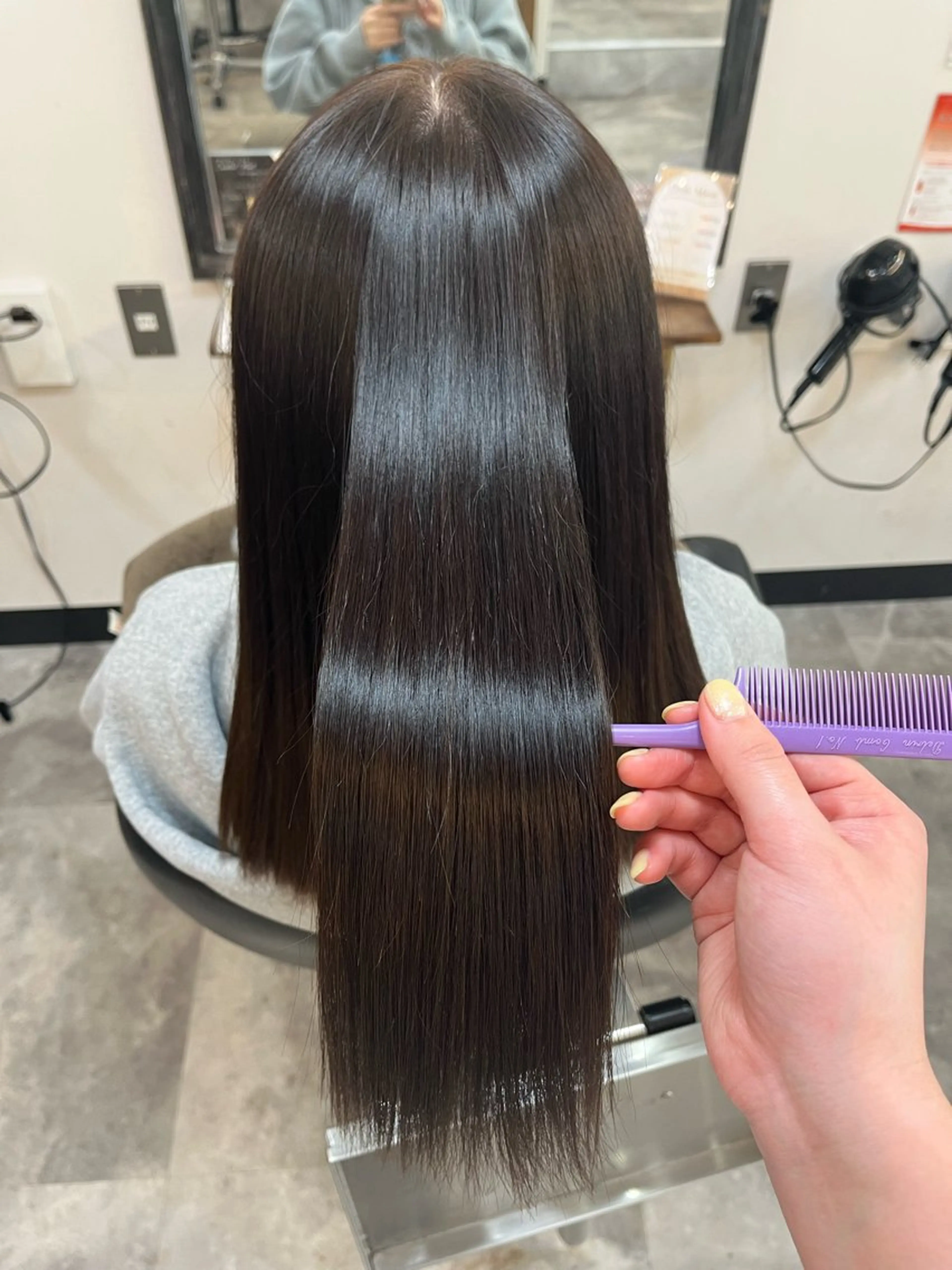 ロング カット 縮毛矯正 🫧透明感・艶髪 カラー🫧クマガイのヘアスタイル