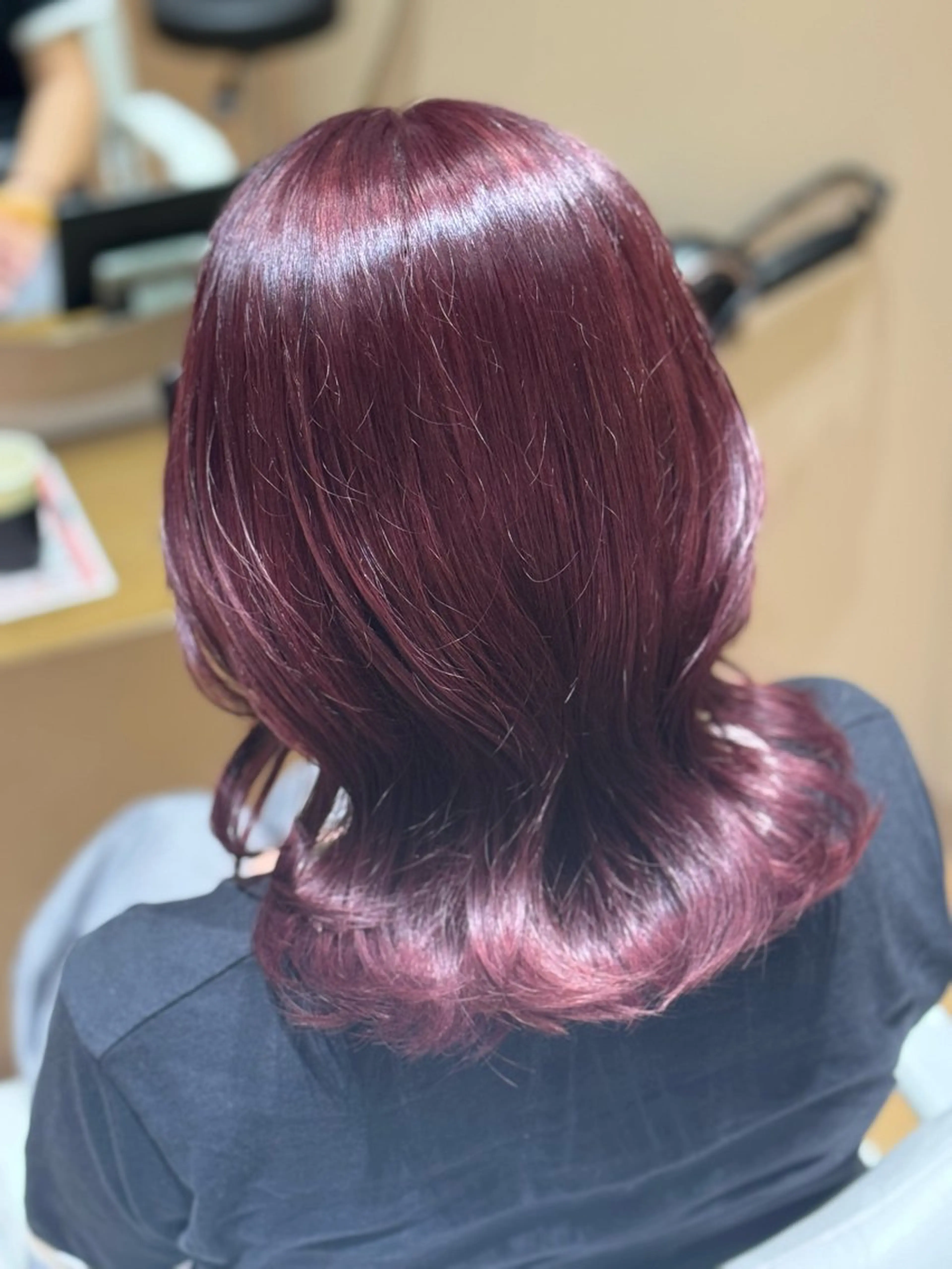 ミディアム 黒島優香🦋 /縮毛矯正/髪質改善のヘアスタイル