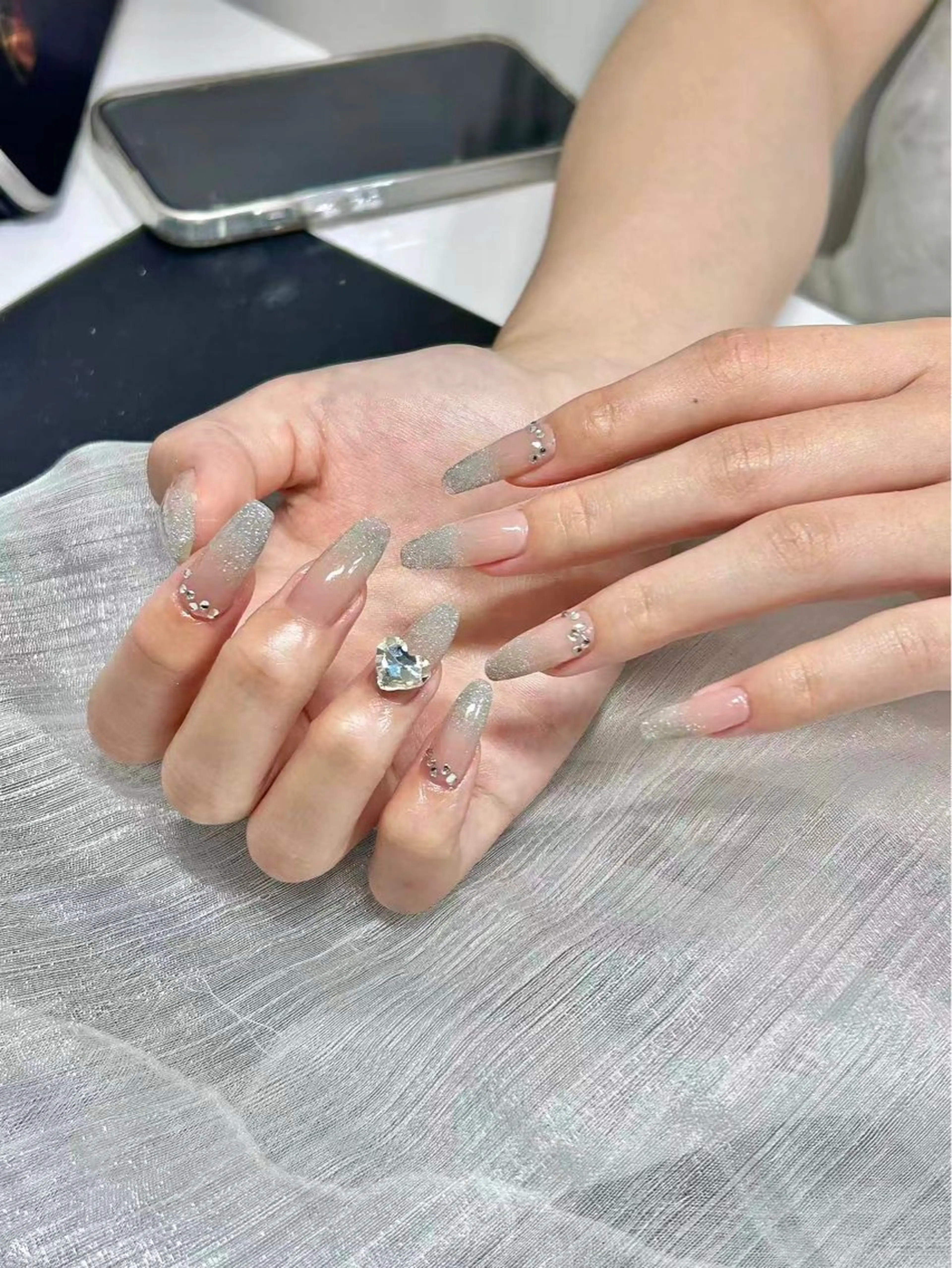 ネイル スカルプネイル シンプルネイル Lunailsalon所属・Lu nailsalonのネイルデザイン