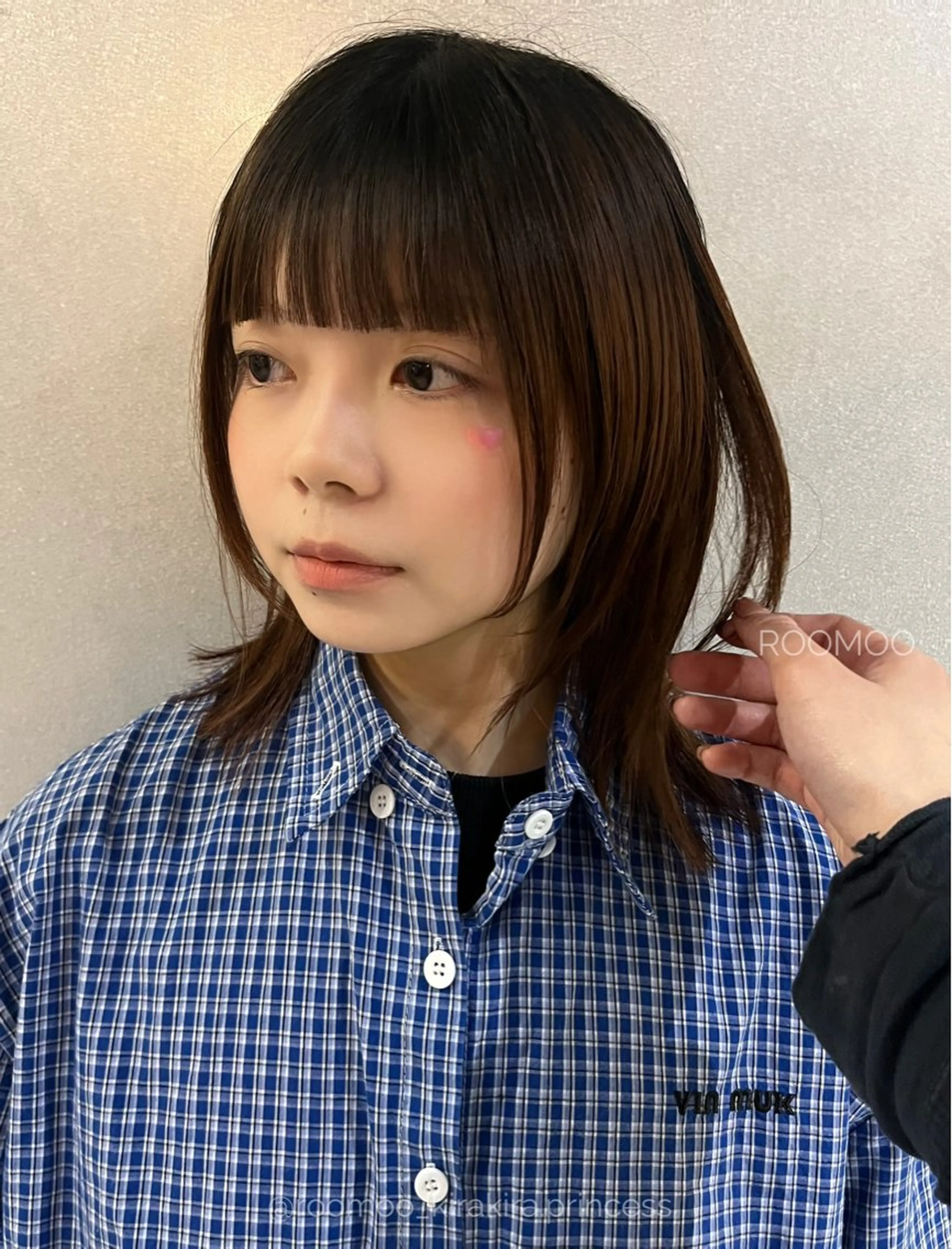 ミディアム 韓国風ヘア レイヤーカット カット 韓国ヘア/ハイ トーンカラー/きらのヘアスタイル