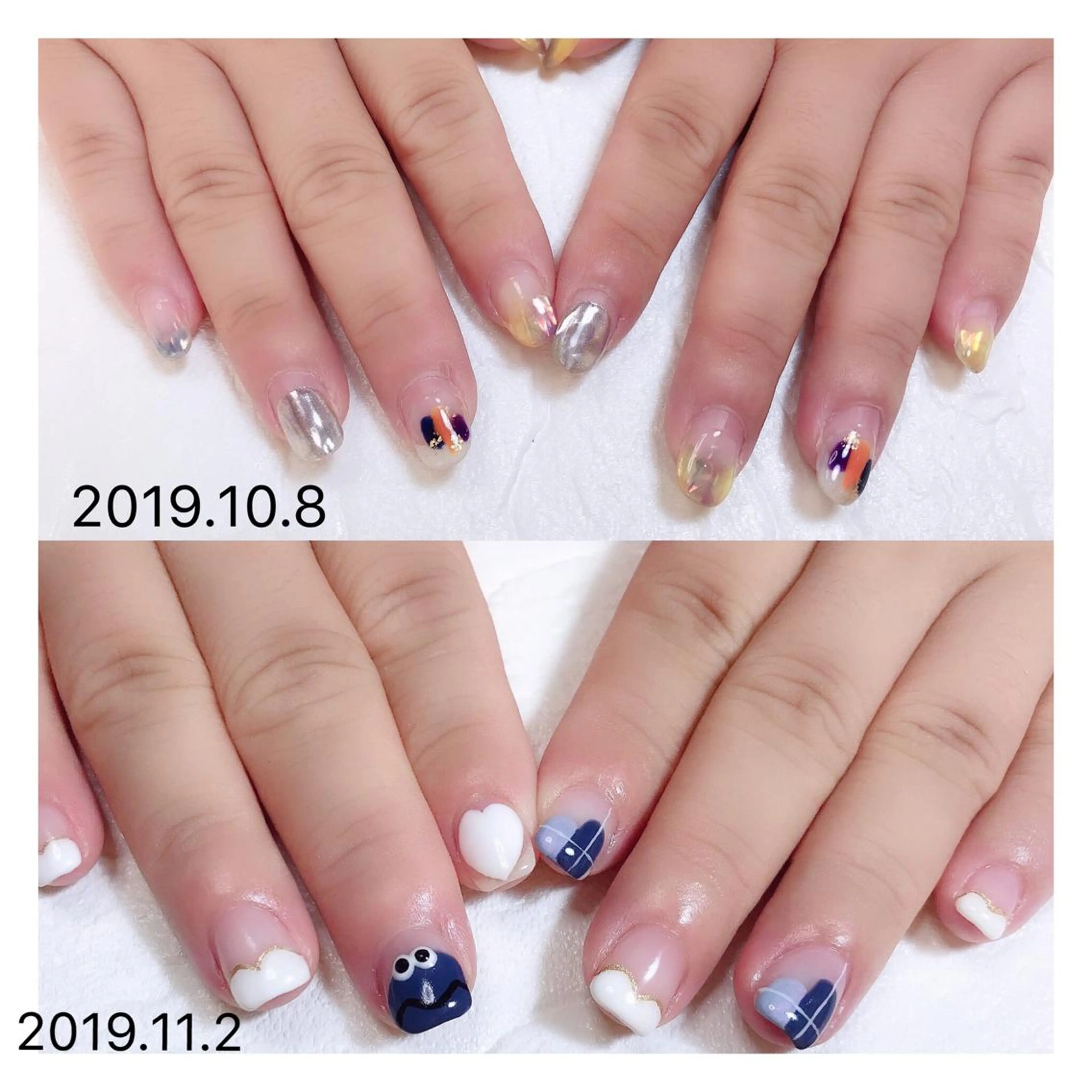 ショート ネイル ジェルネイル 持ち込み ニュアンスネイル オフィスネイル シンプルネイル 👑enen style👑のネイルデザイン