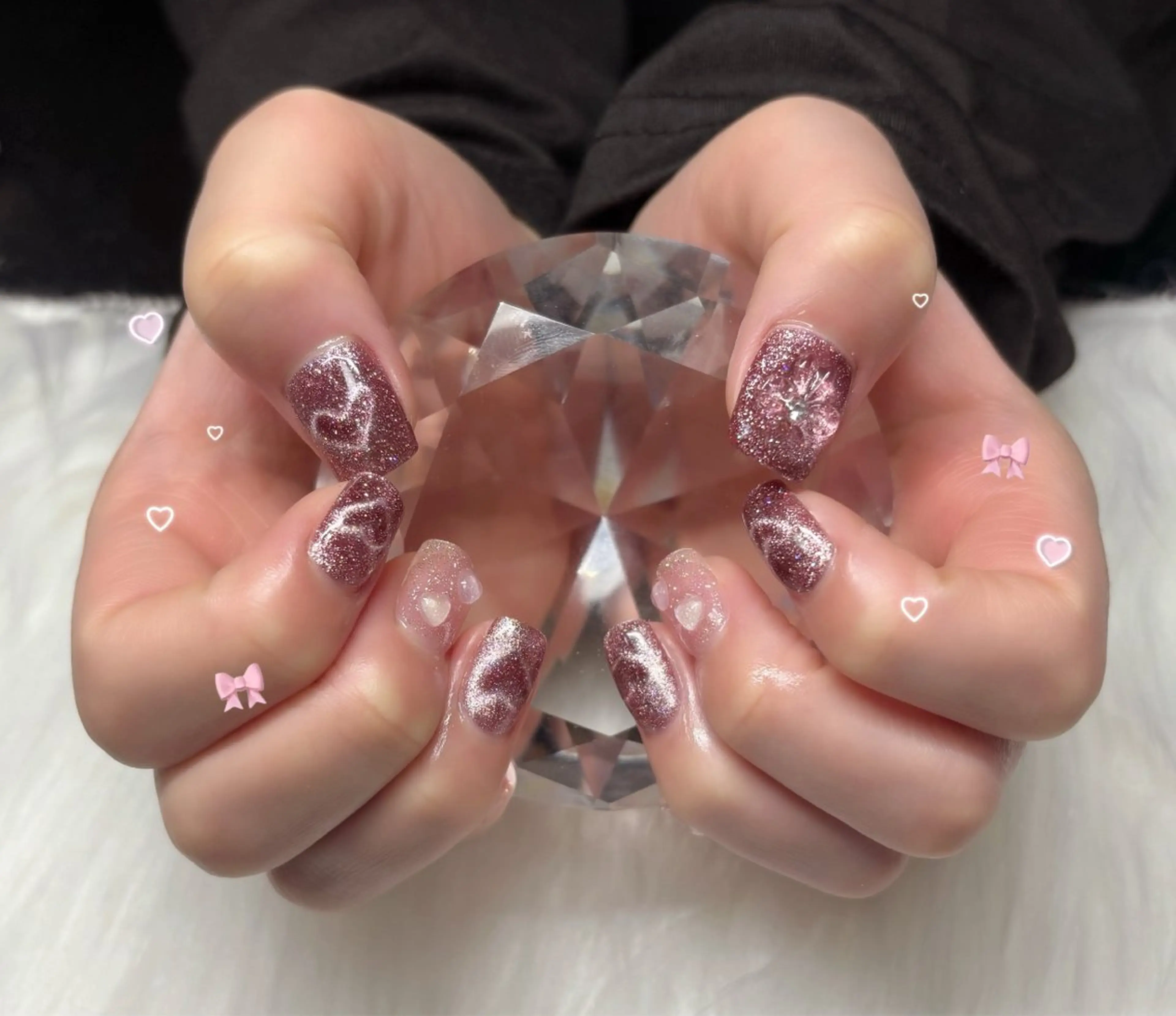 ネイル ハート ハンドネイル paljon めい 静岡市のネイルデザイン