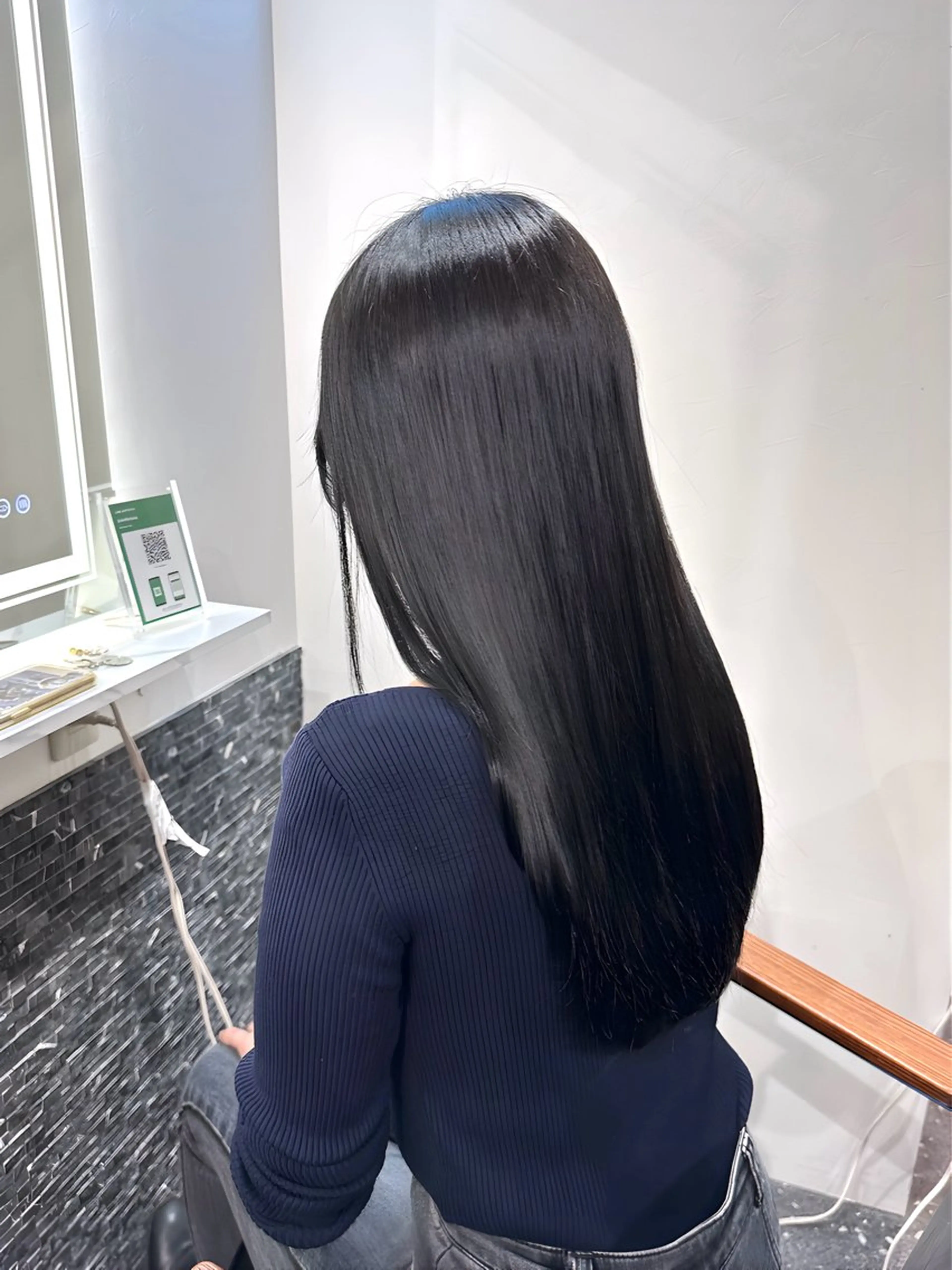 ロング カラー 韓国レイヤーカット要 暗透カラー📓吉祥寺のヘアスタイル