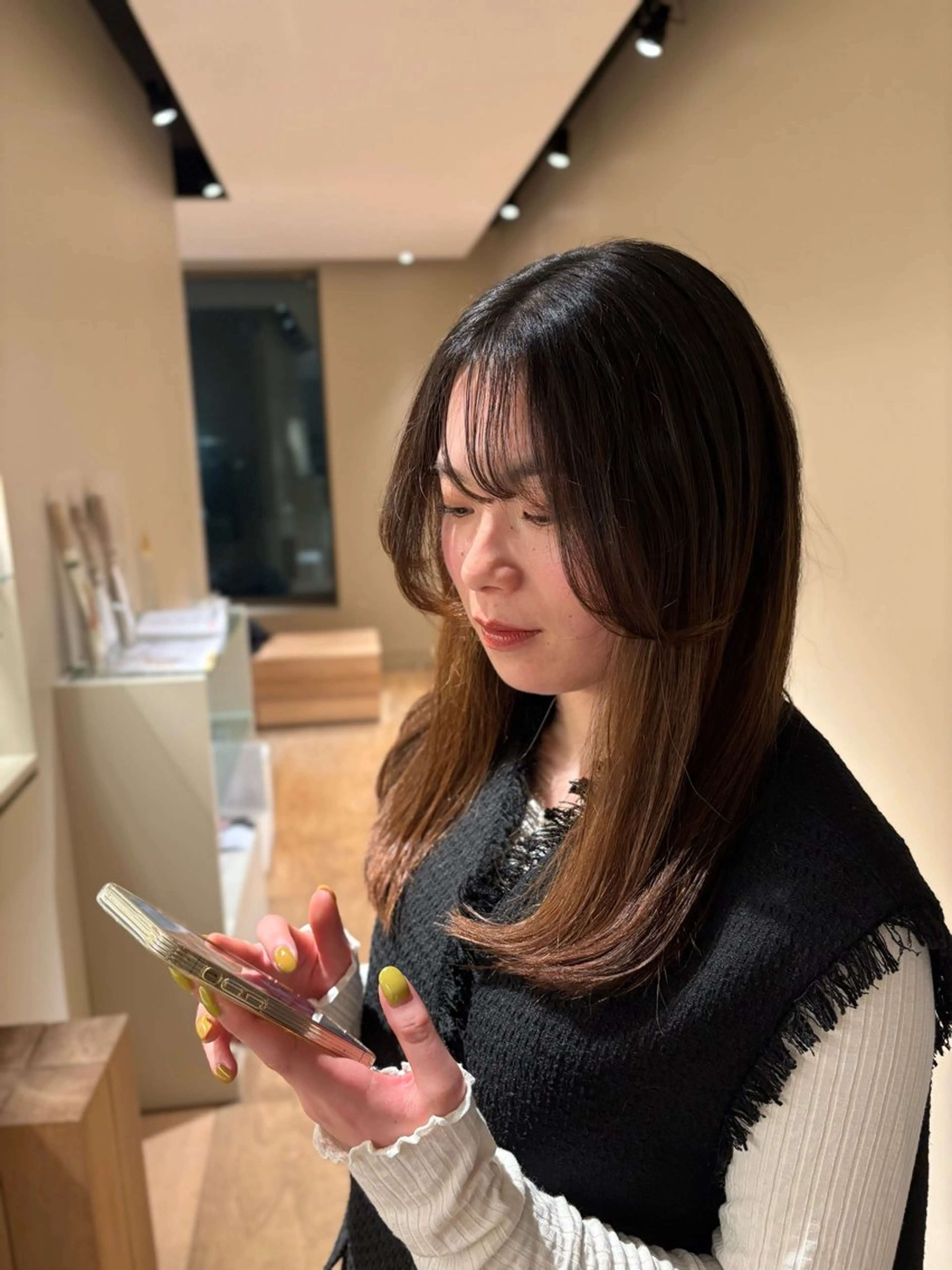 セミロング 北尾 斗唯のヘアスタイル