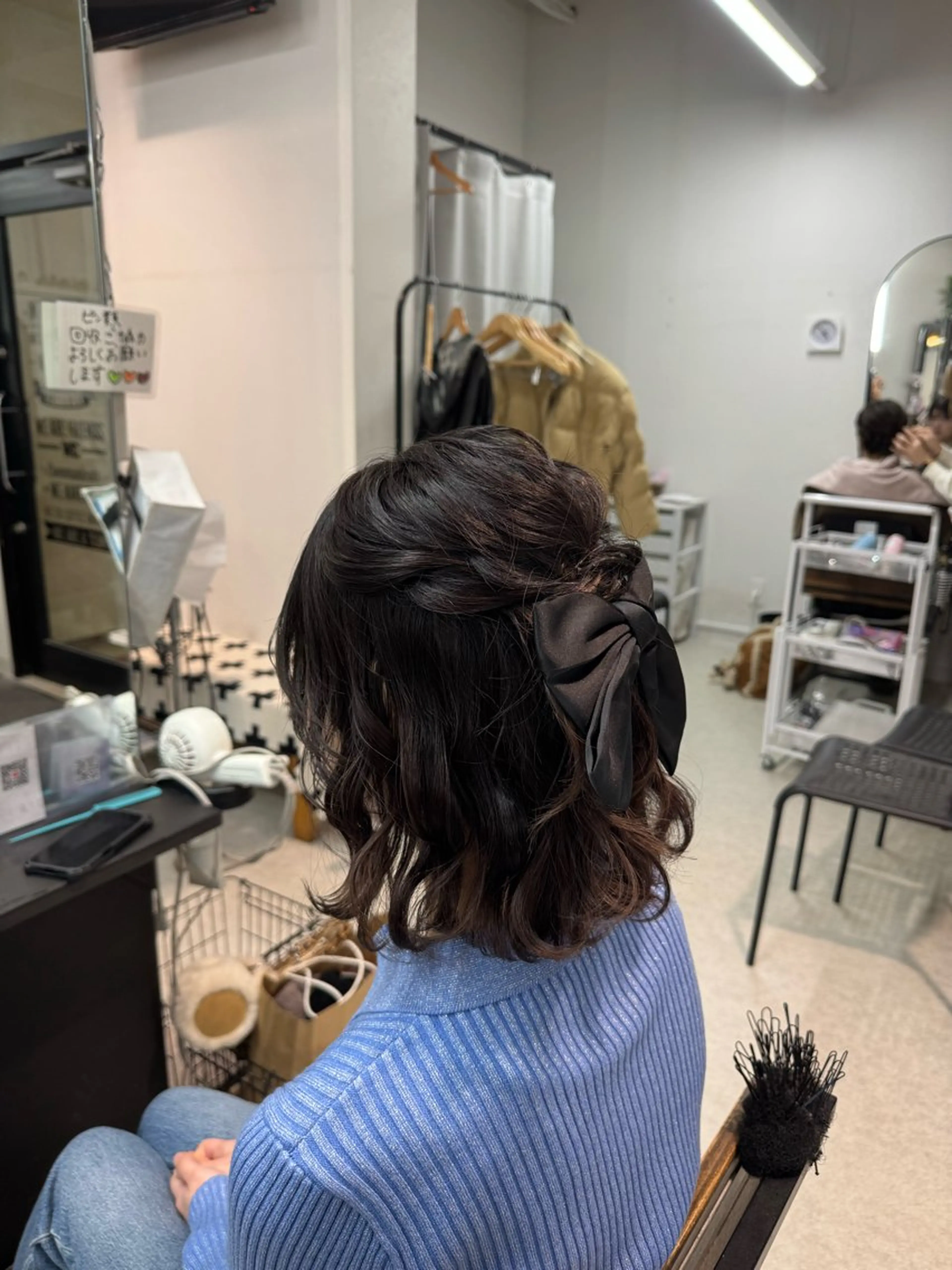 ショート ヘアアレンジ ハーフアップ MOTHER'S SHOP所属・SATO RINKAのヘアスタイル
