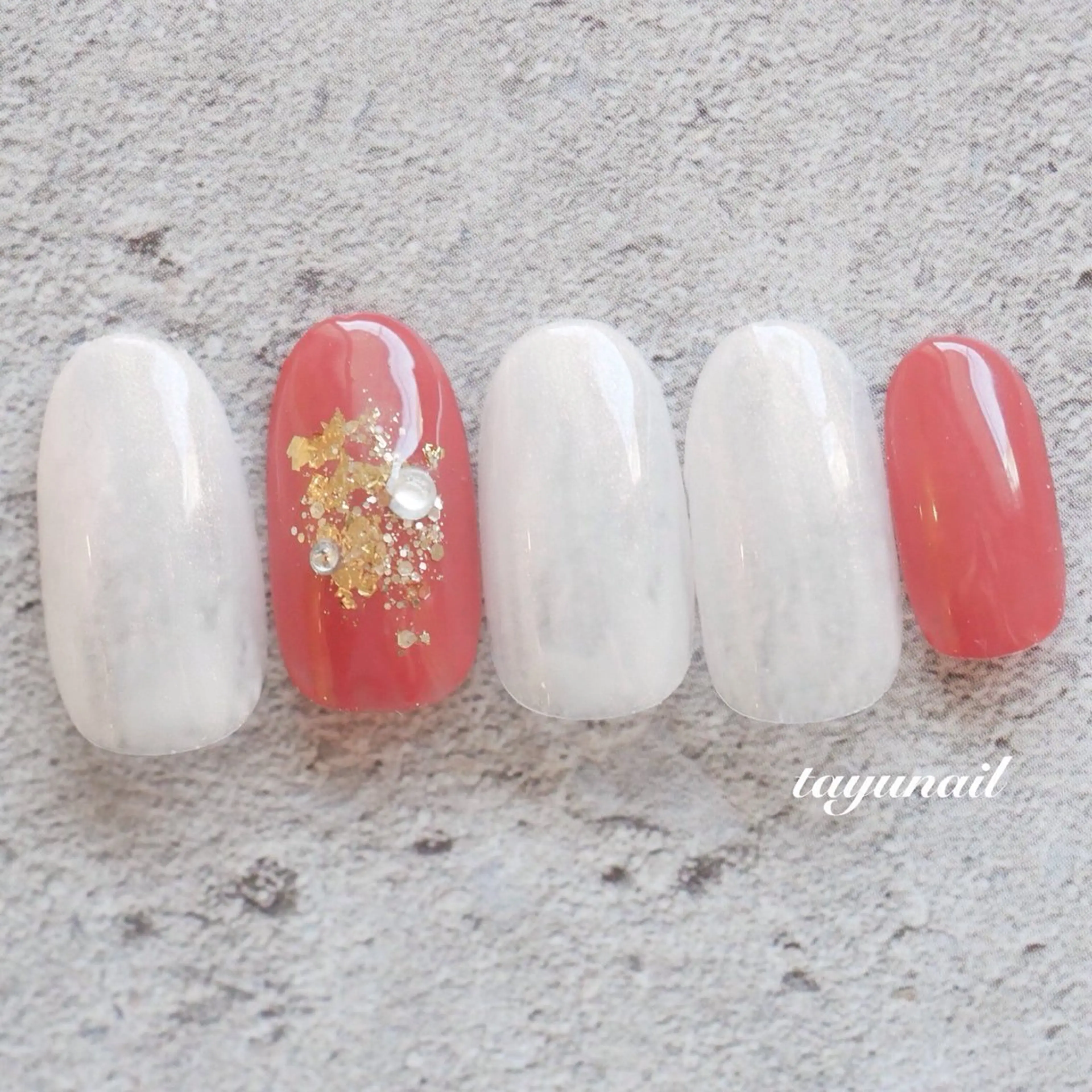 ネイル アートネイル ジェルネイル パラジェル シンプルネイル ハンドネイル ネイルサロン・ネイルスクール　たゆnail所属・ネイルサロン 【たゆnail】のネイルデザイン