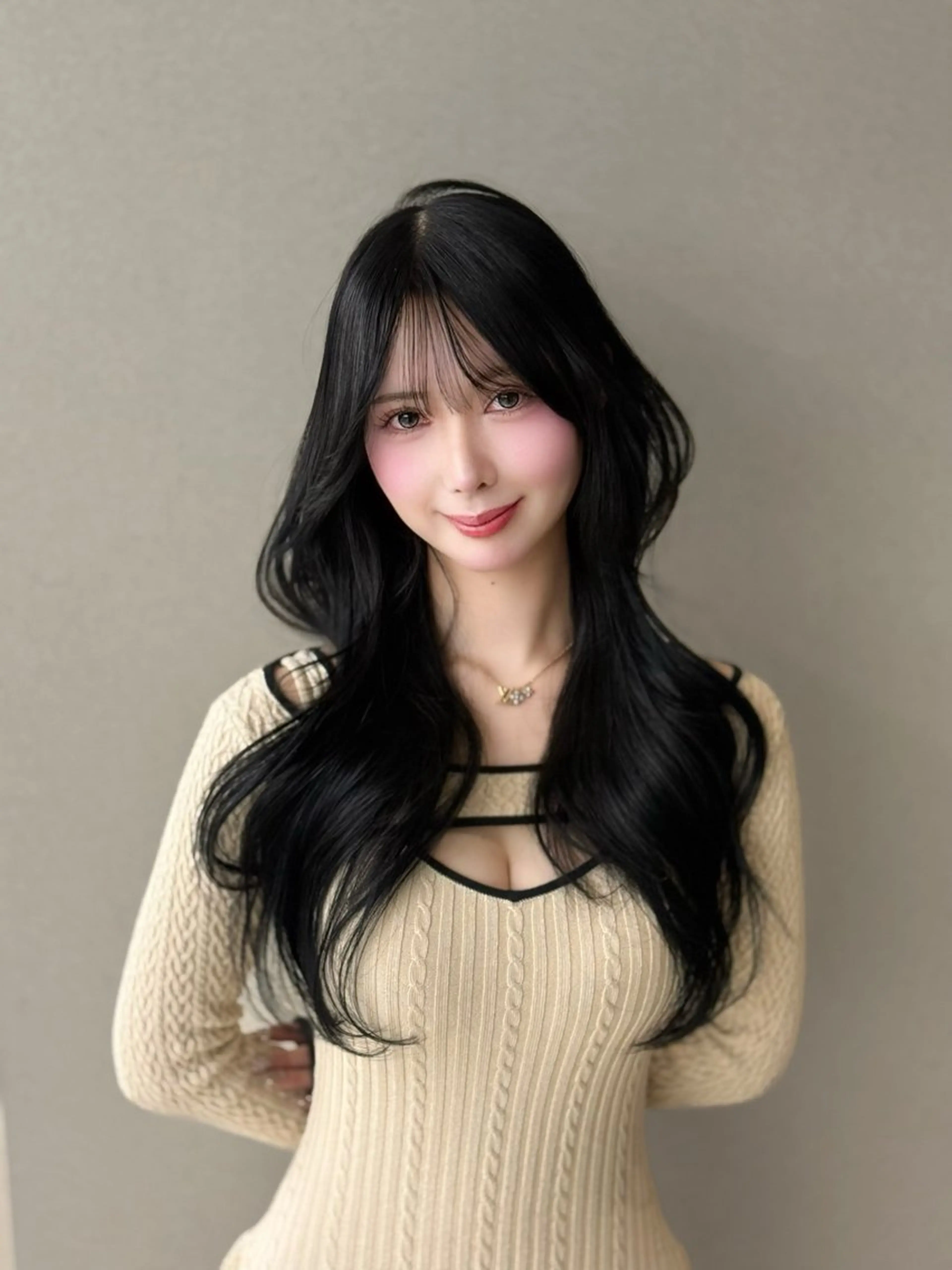 ロング ヘアカラー 濱田 剛志のヘアスタイル