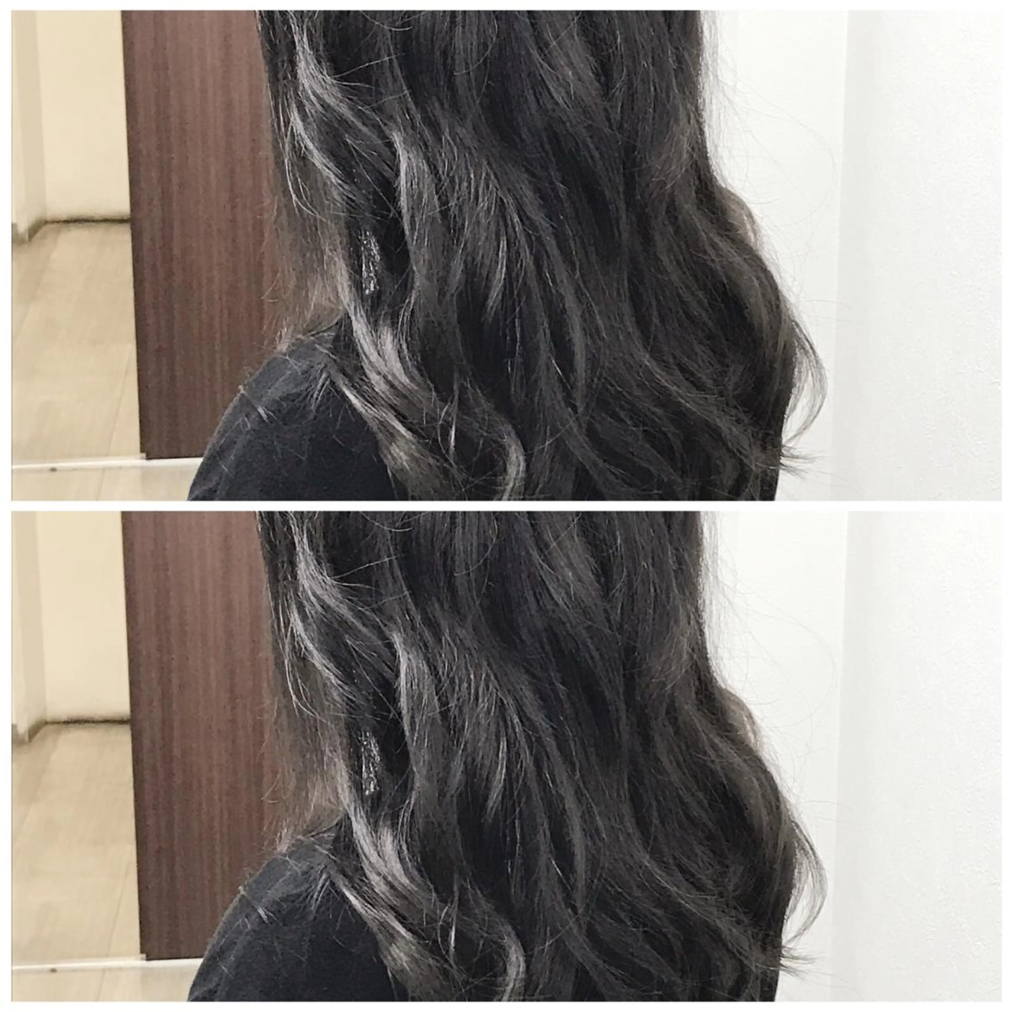 ミディアム カラー ブリーチ グレージュ ヤナ マネージャーのヘアスタイル