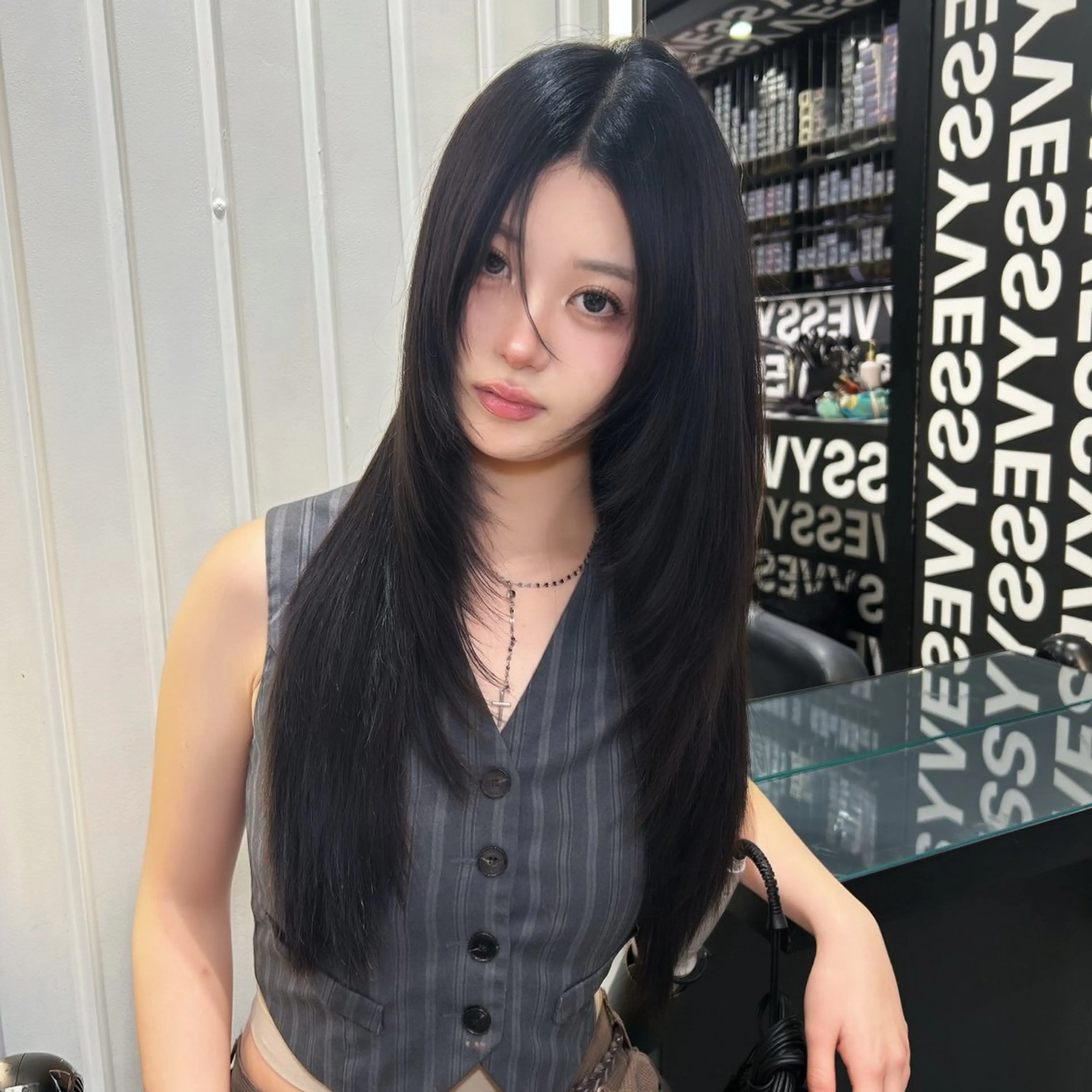 ロング カラー ヘアアレンジ レイヤーカット yoko/レイヤー /小顔ボブ／艶カラーのヘアスタイル