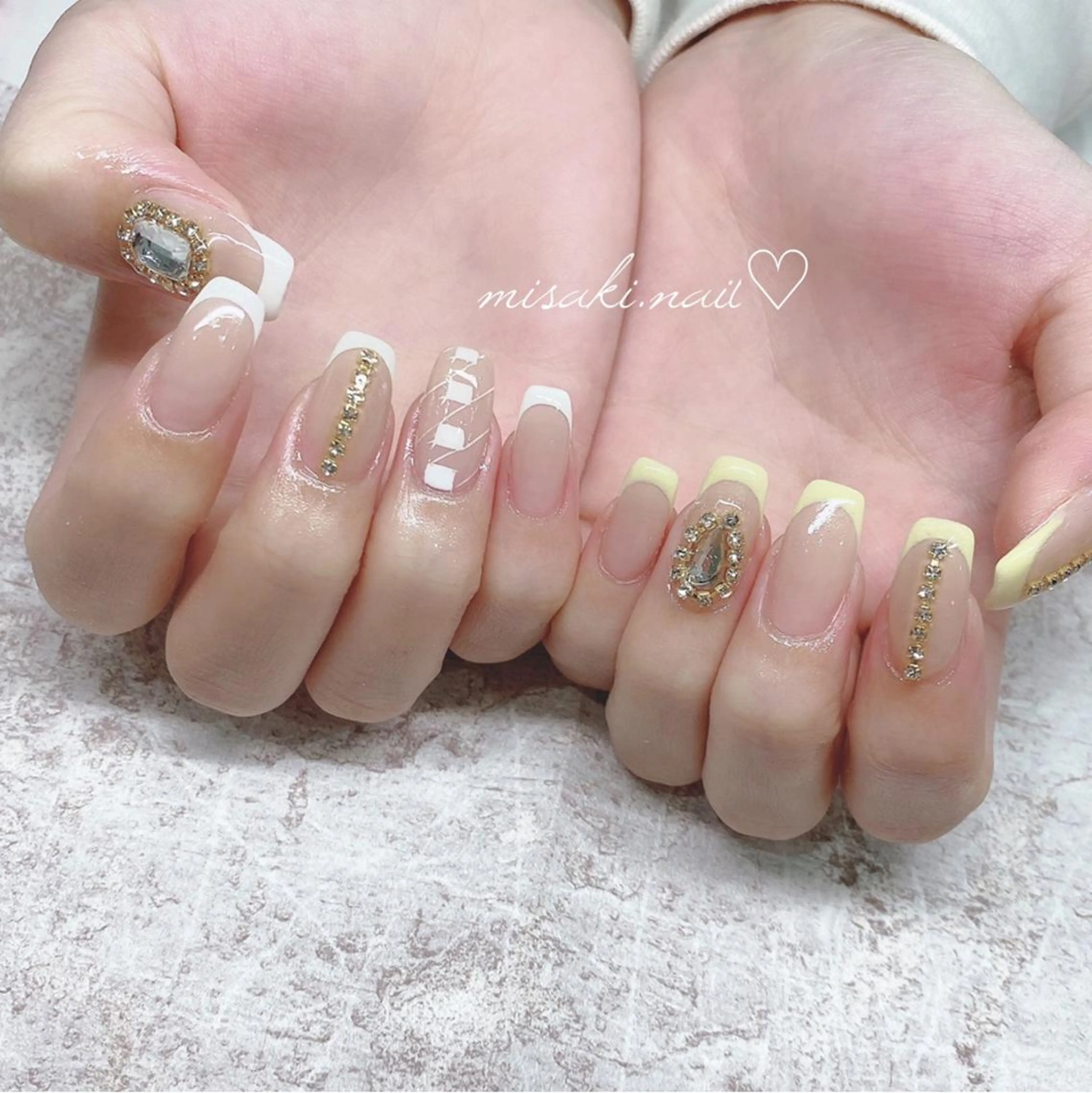 ネイル 韓国ネイル ワンホンネイル ハンドネイル nailsalon miinailsのネイルデザイン