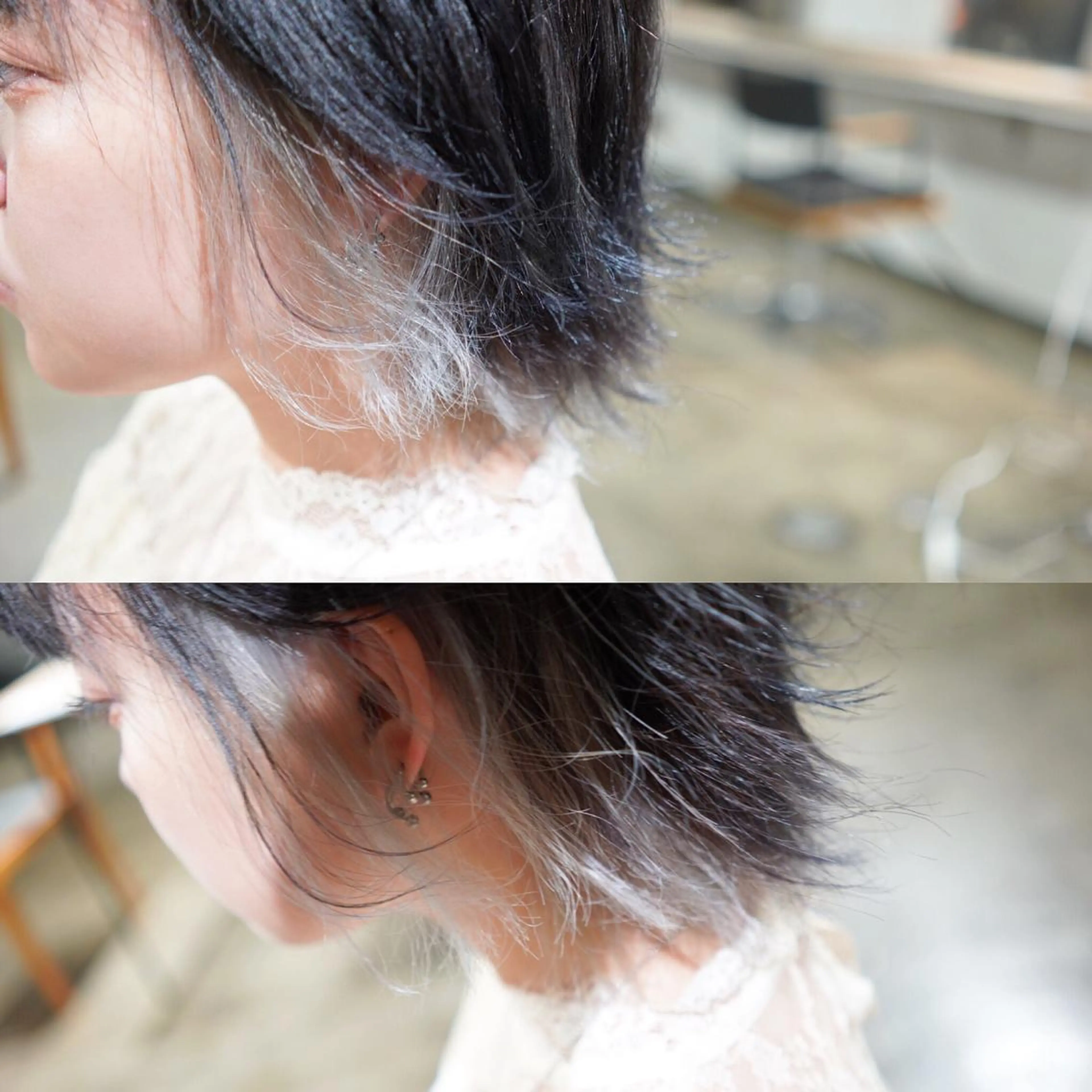 ショート カラー ブリーチ インナーカラー ヘアカラー トリートメント ハイトーン/レイヤー /ケアブリーチ石川治のヘアスタイル