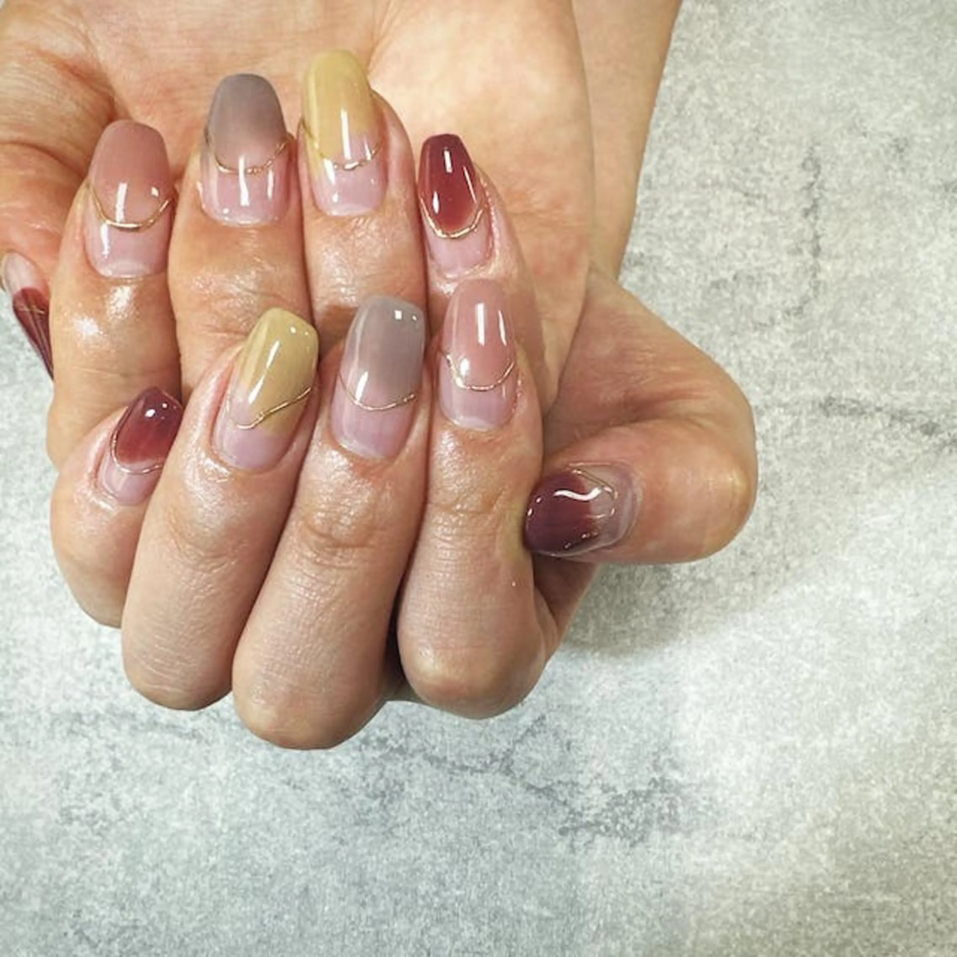 ネイル フットネイル フレンチネイル ジェルネイル ガラスフレンチ グラデーション ハンドネイル ハンドケア FASTNAIL PLUS 新宿店のネイルデザイン