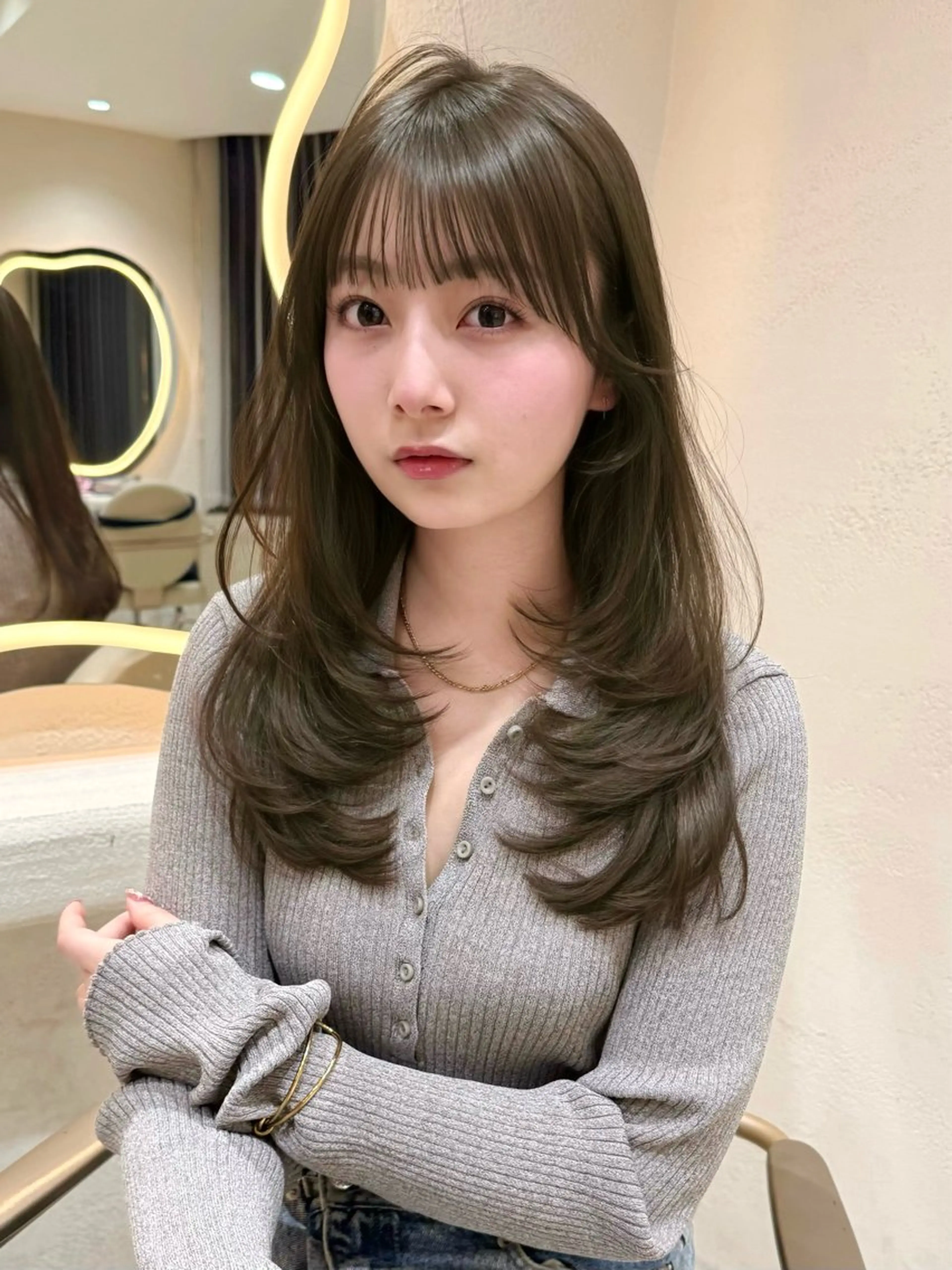 ロング レイヤーカット Chihiro♡ 柔らか韓国レイヤーのヘアスタイル