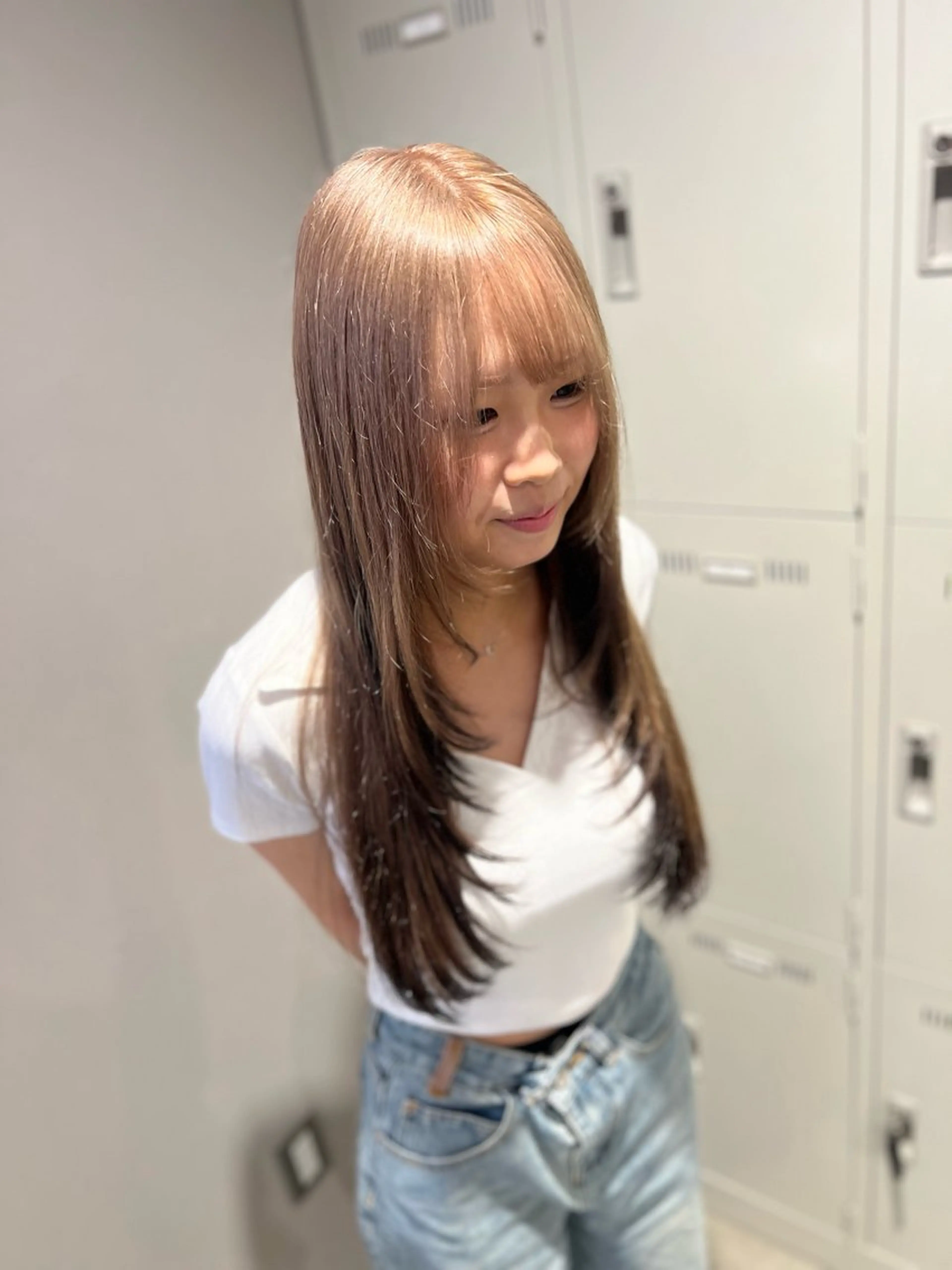 ロング カラー ヘアカラー 韓国レイヤーカット /REIのヘアスタイル